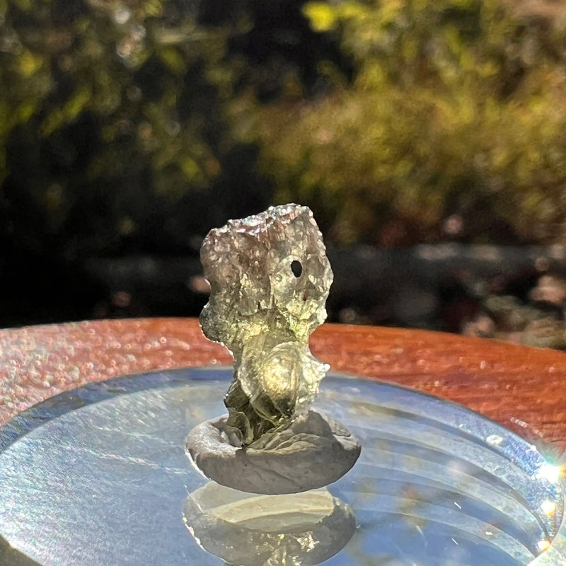 Moldavite 0.4 grams Natural Hole #2299-Moldavite Life