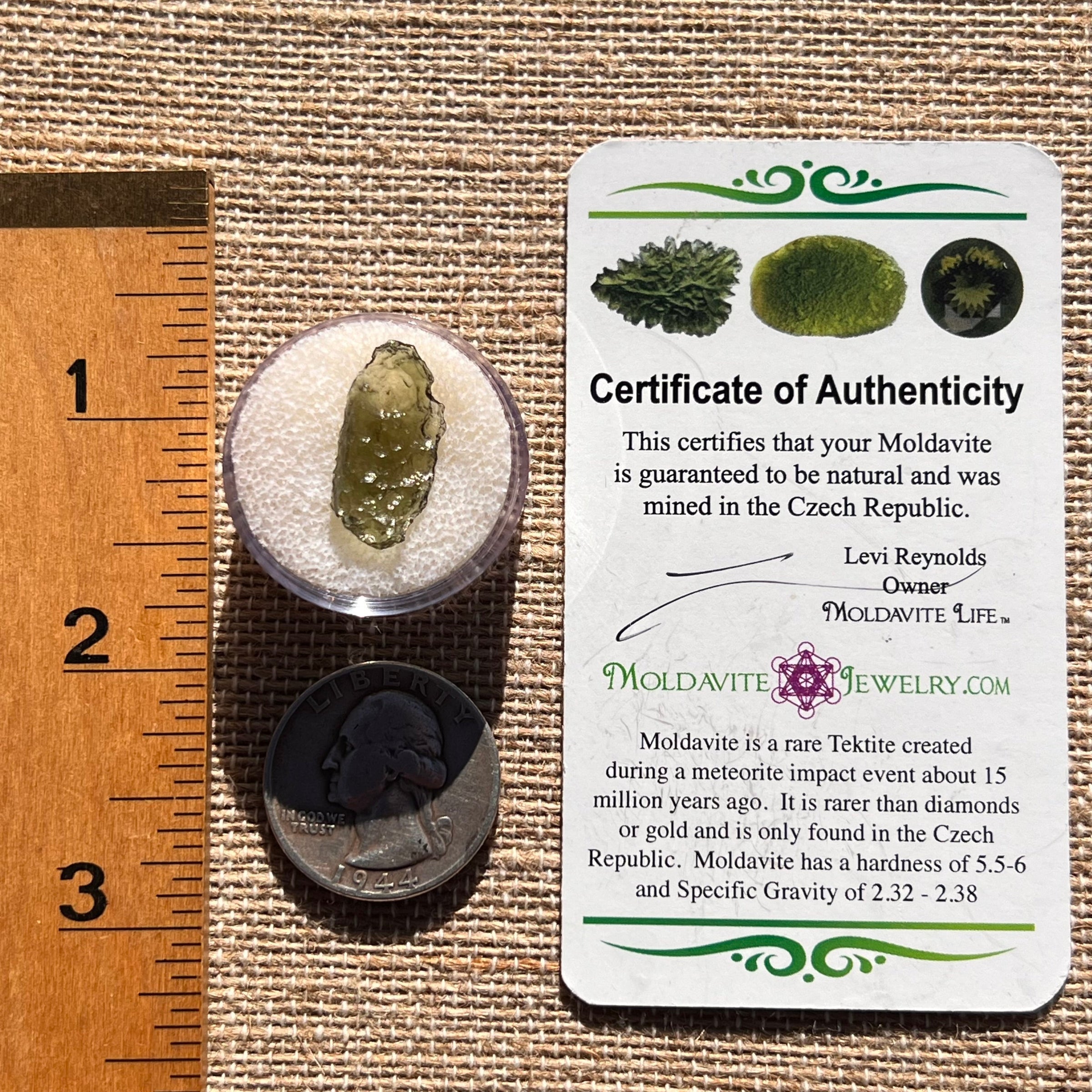 Moldavite 0.5 grams #1994-Moldavite Life