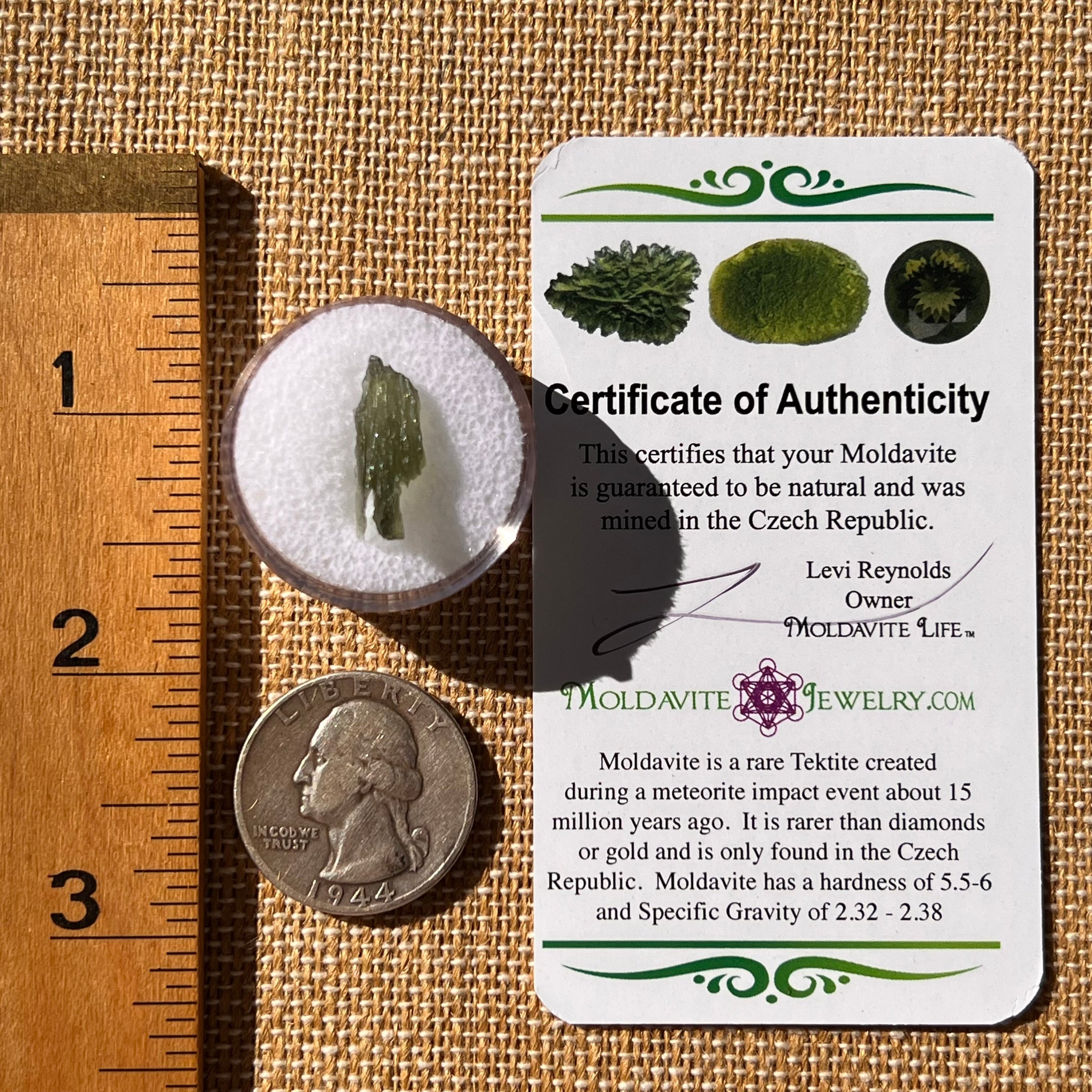 Moldavite 0.5 grams #2237-Moldavite Life