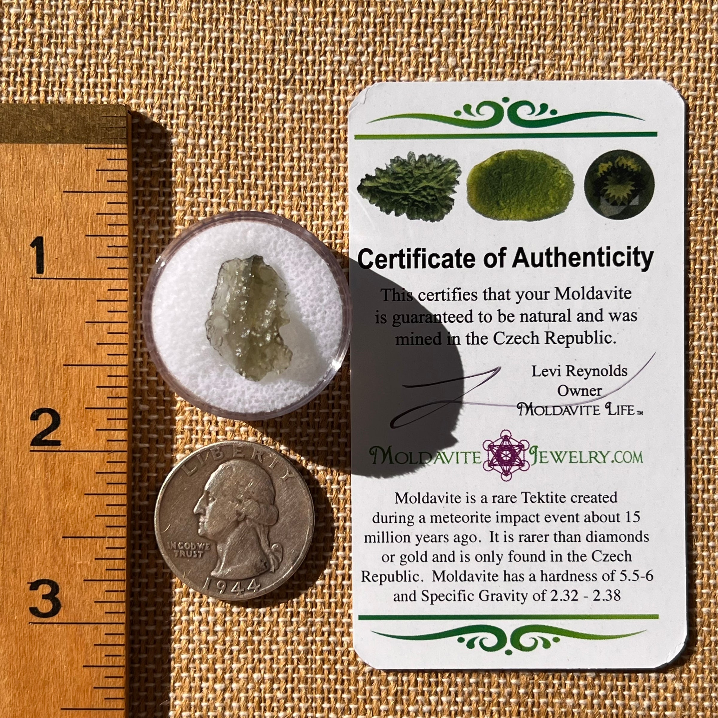 Moldavite 0.5 grams #2245-Moldavite Life