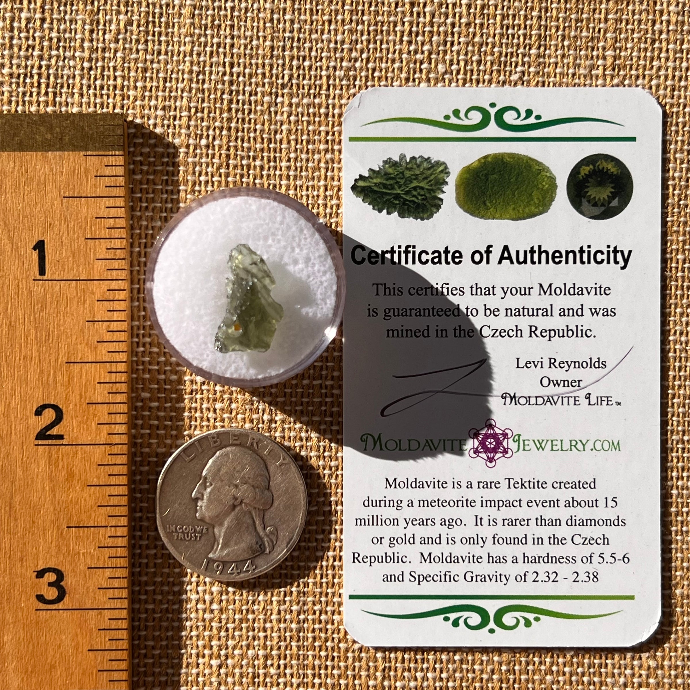 Moldavite 0.5 grams #2291-Moldavite Life