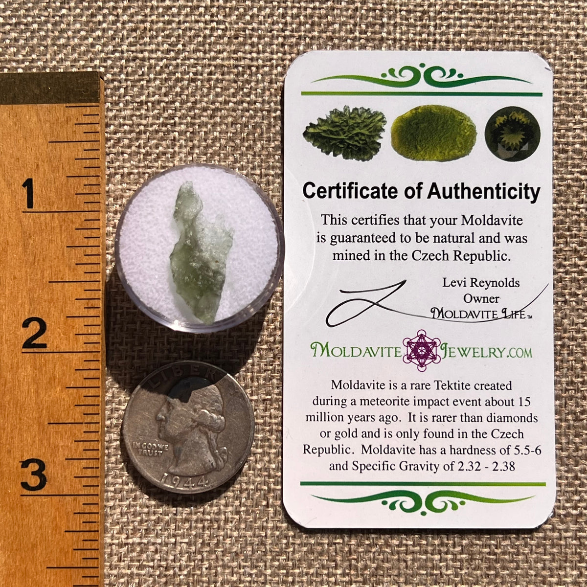 Moldavite 0.5 grams #2377-Moldavite Life