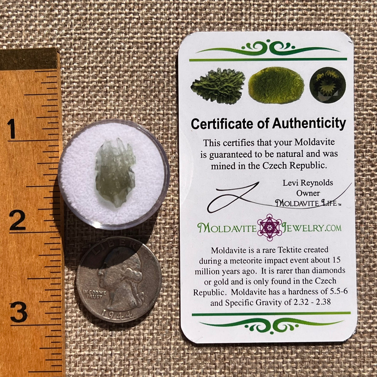 Moldavite 0.5 grams #2382-Moldavite Life