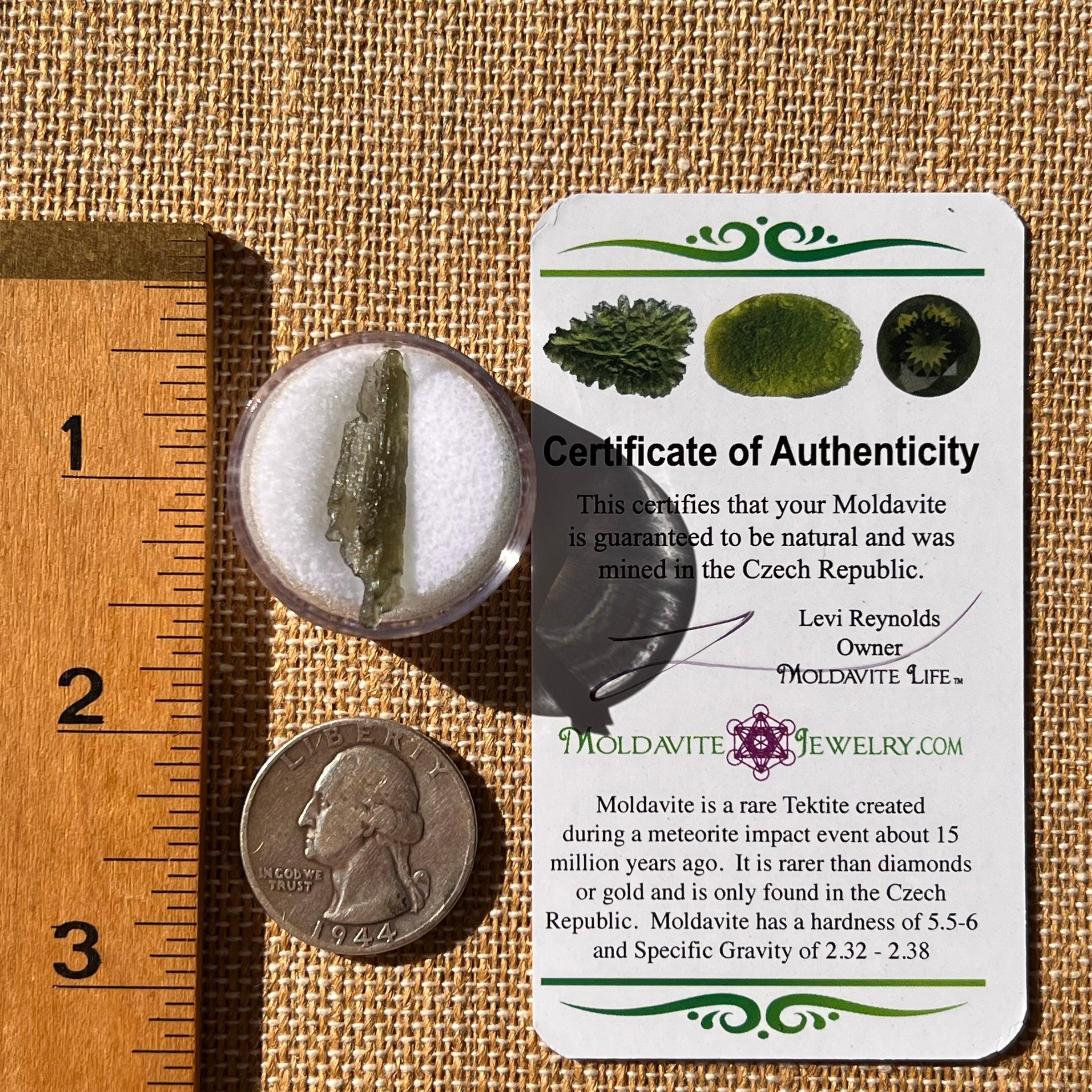 Moldavite 0.5 grams Natural Hole #2243-Moldavite Life