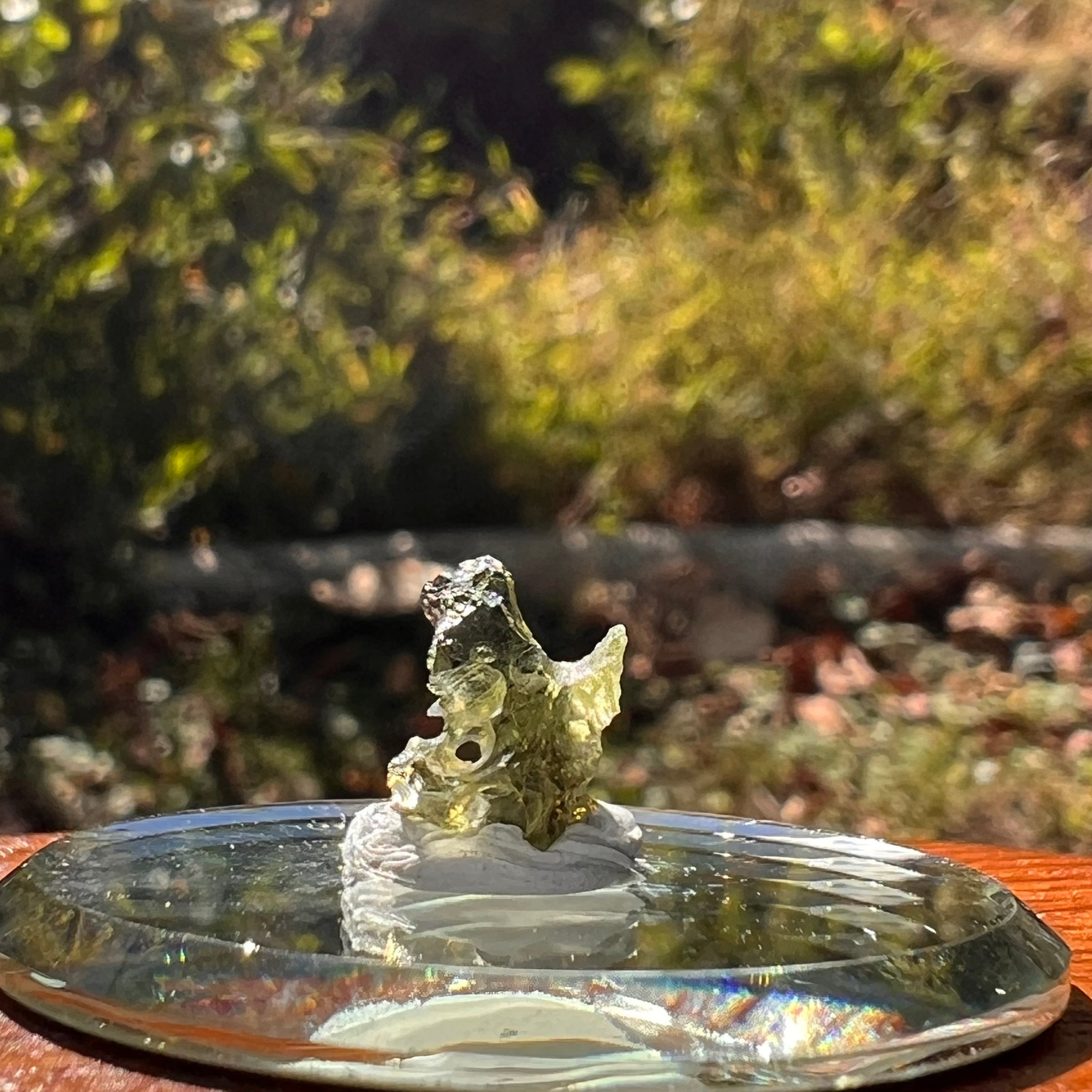 Moldavite 0.6 gram Natural Hole #2292-Moldavite Life