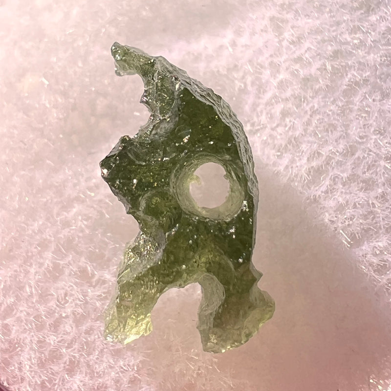 Moldavite 0.6 gram Natural Hole #2293-Moldavite Life