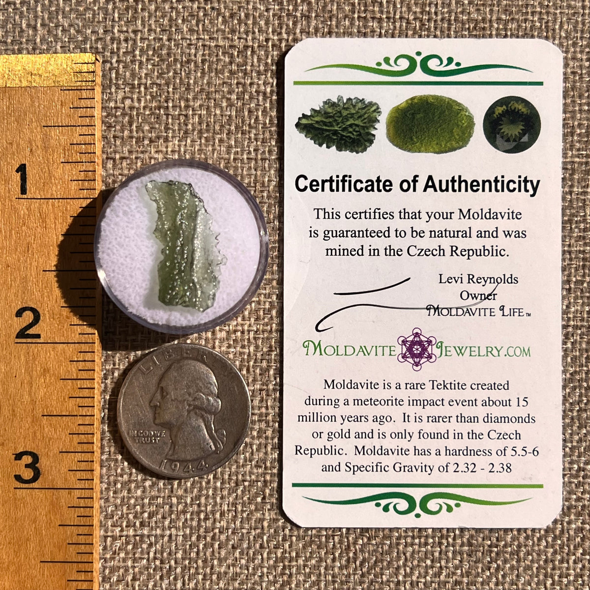Moldavite 0.6 grams #2330-Moldavite Life