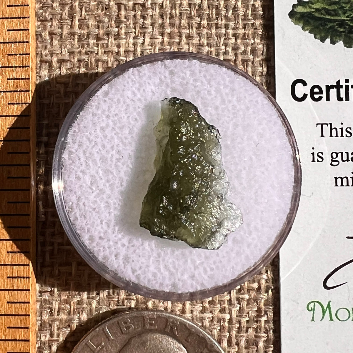 Moldavite 0.6 grams #2352-Moldavite Life