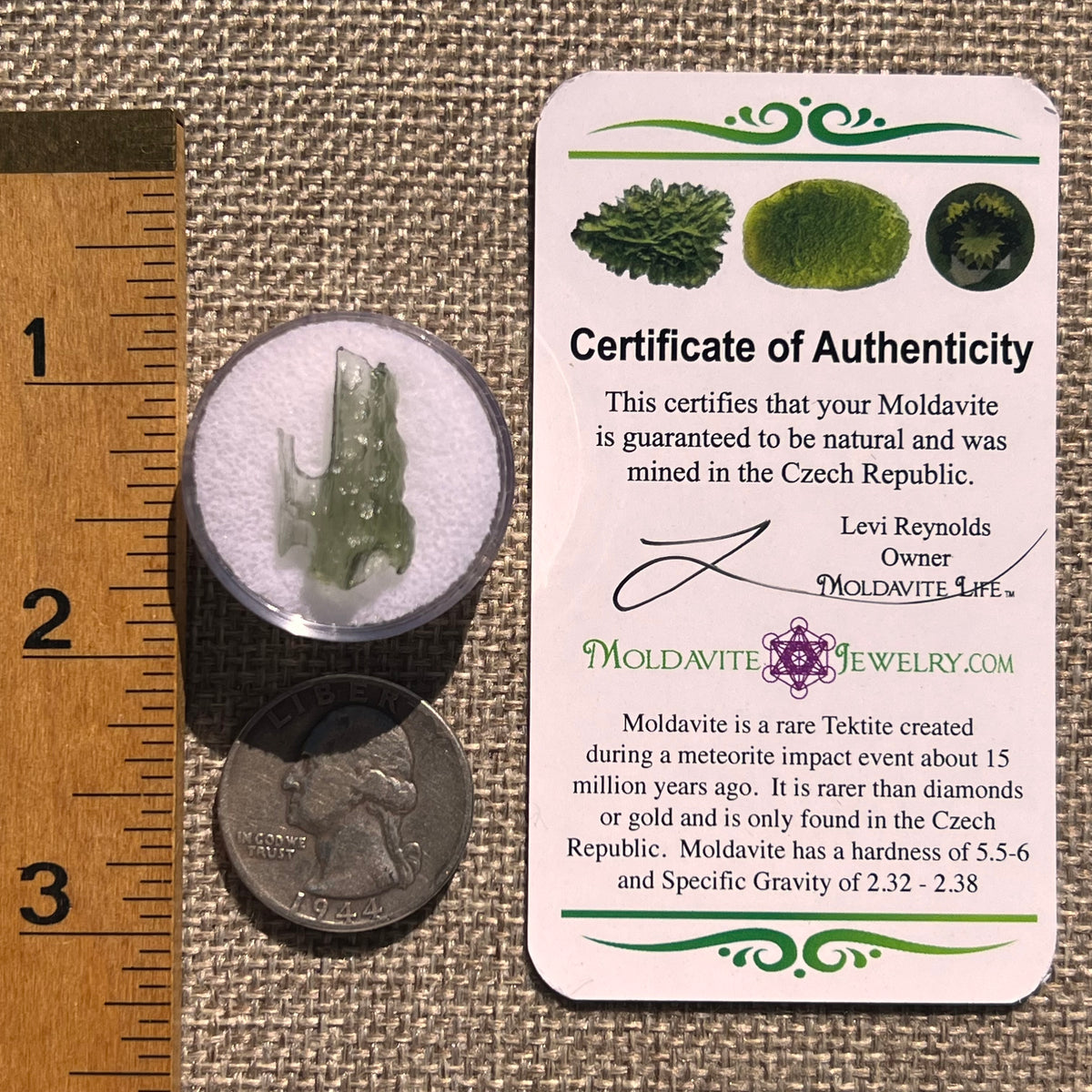 Moldavite 0.6 grams #2378-Moldavite Life