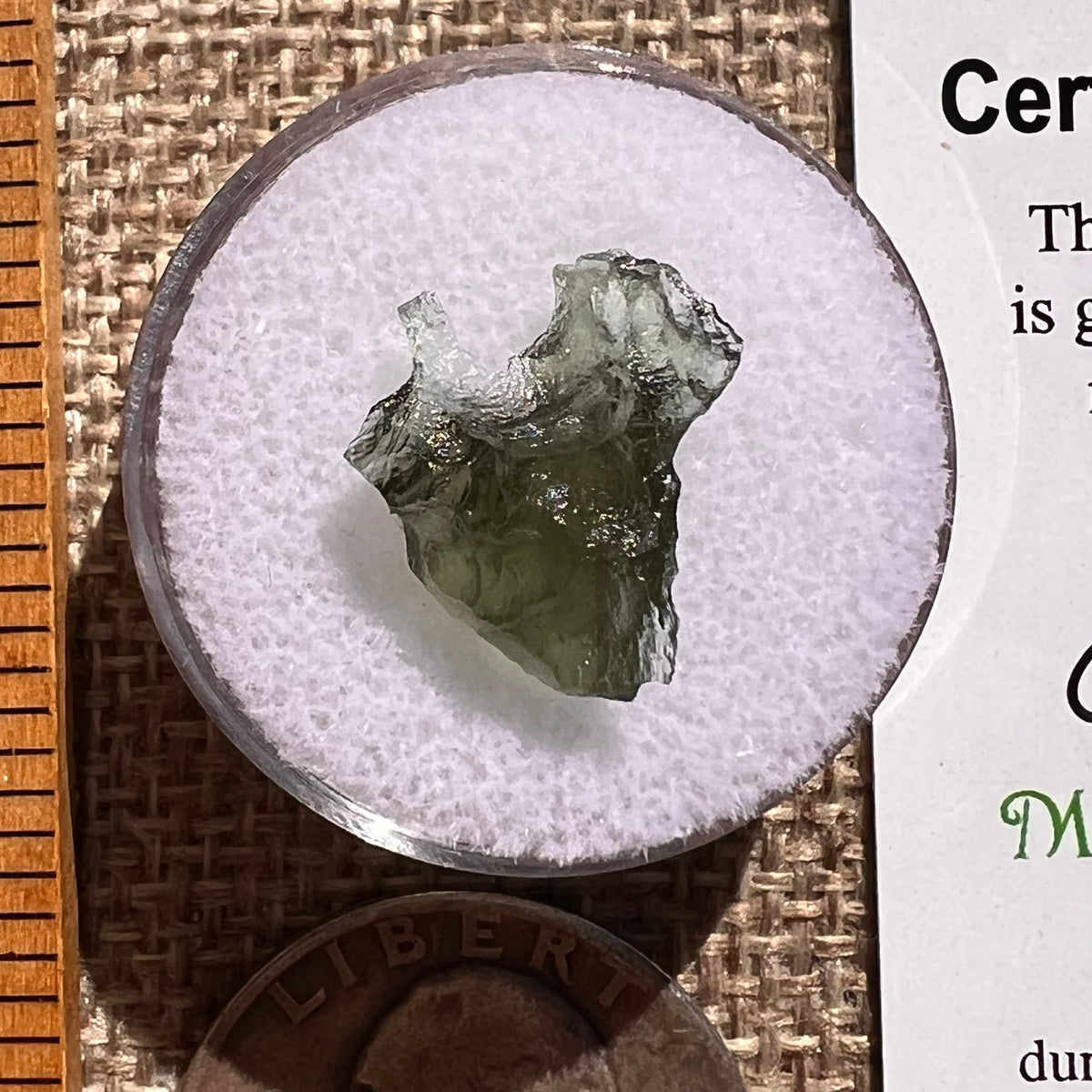 Moldavite 0.6 grams #2379-Moldavite Life