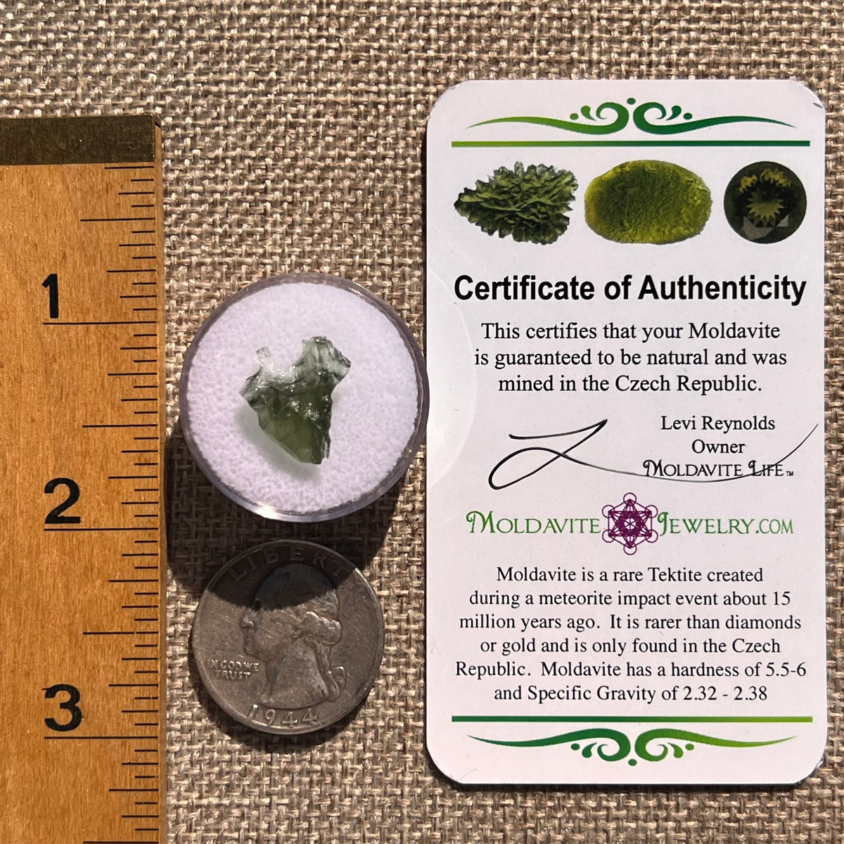 Moldavite 0.6 grams #2379-Moldavite Life