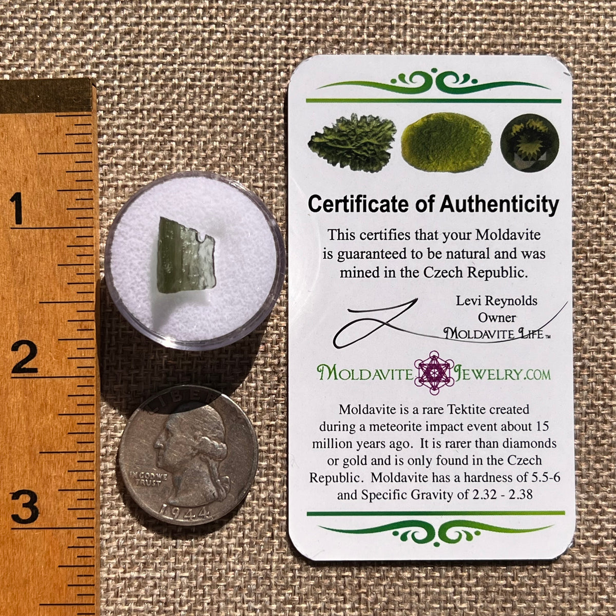 Moldavite 0.6 grams #2380-Moldavite Life