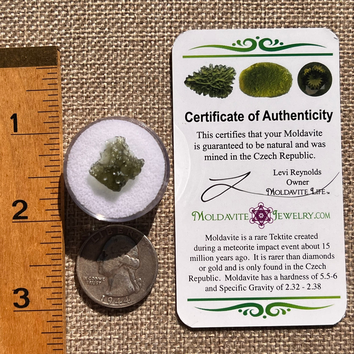 Moldavite 0.6 grams #2384-Moldavite Life