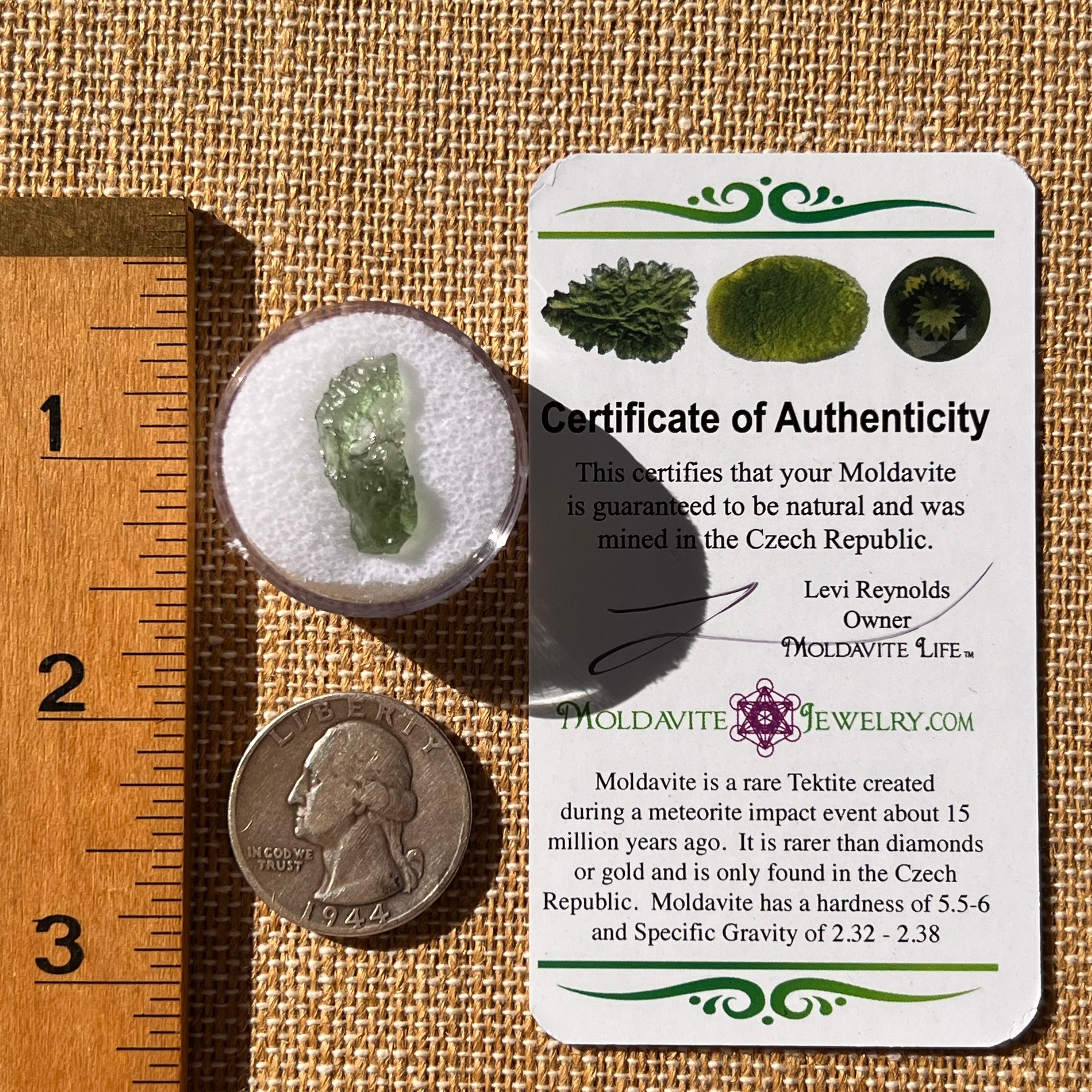 Moldavite 0.6 grams Natural Hole #2260-Moldavite Life