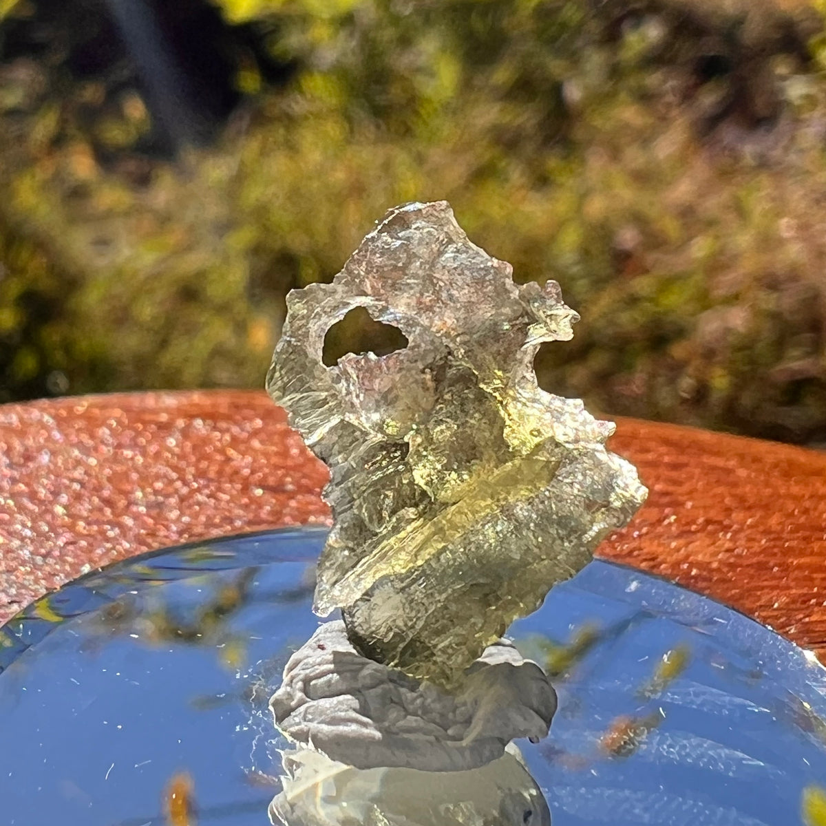 Moldavite 0.6 grams Natural Hole #2261-Moldavite Life