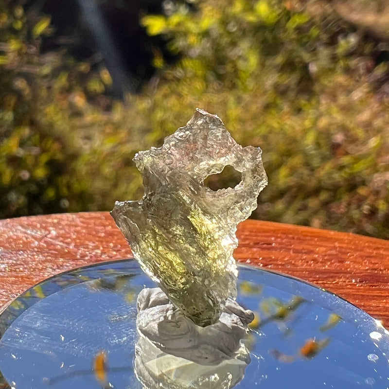 Moldavite 0.6 grams Natural Hole #2261-Moldavite Life