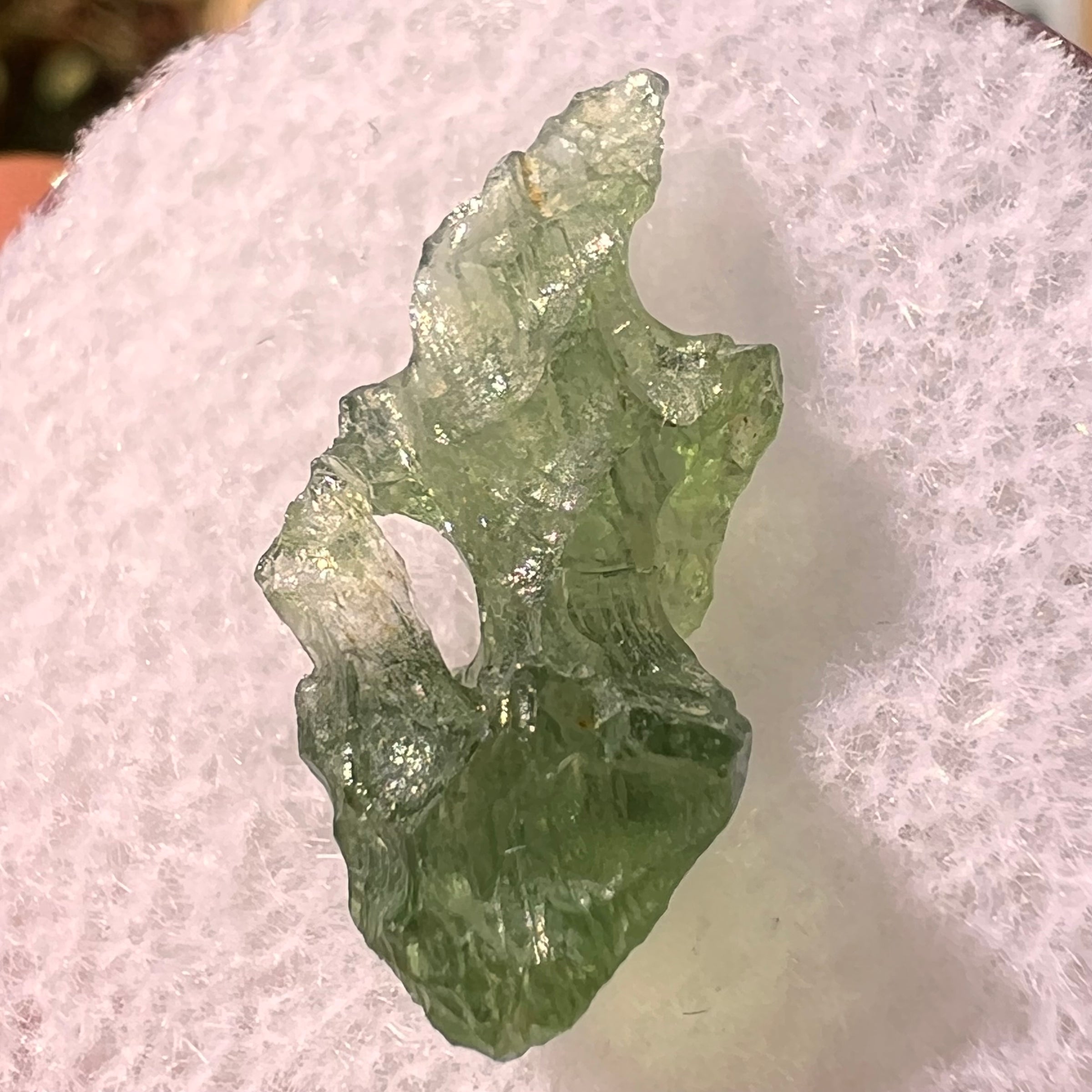 Moldavite 0.6 grams Natural Hole #2301-Moldavite Life