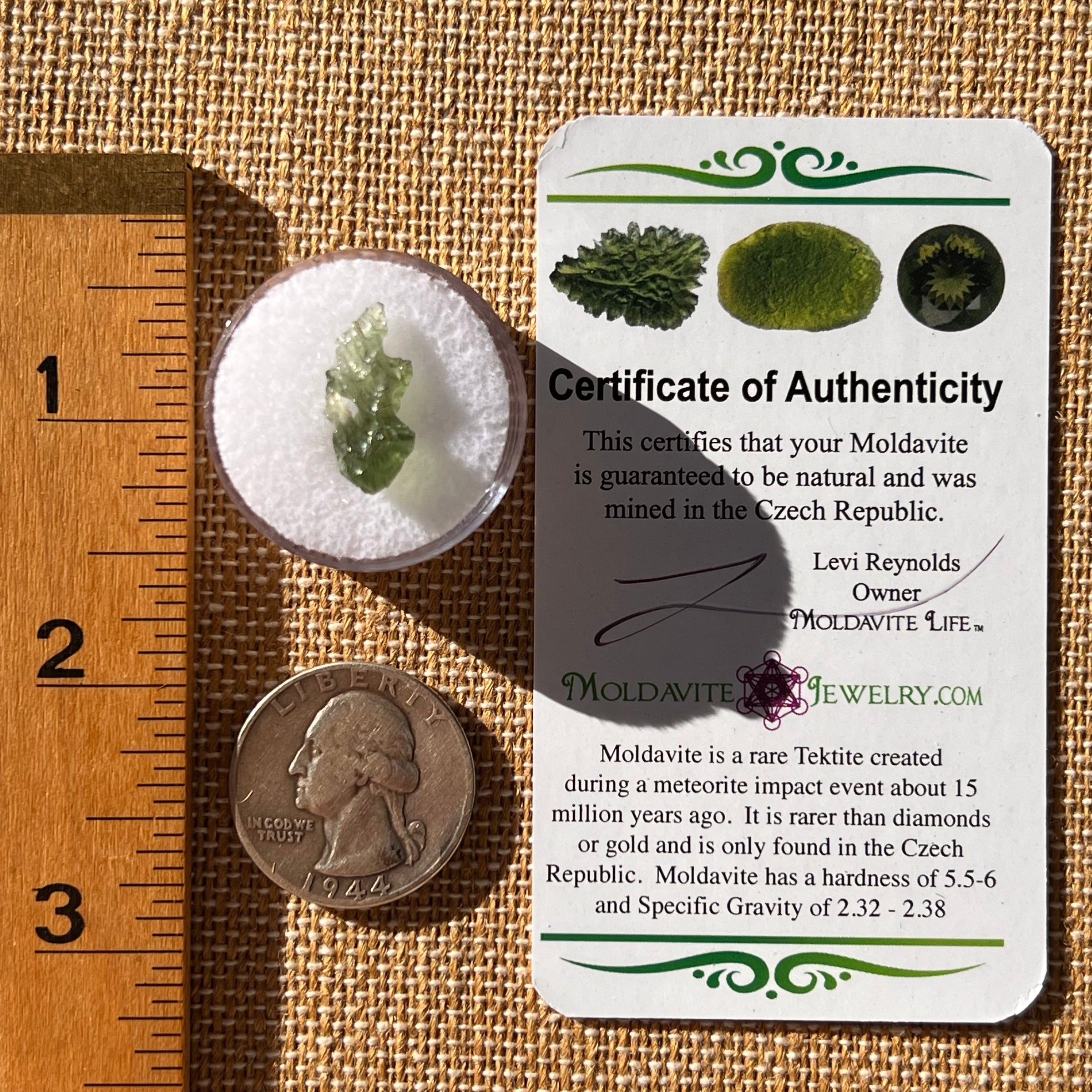 Moldavite 0.6 grams Natural Hole #2301-Moldavite Life