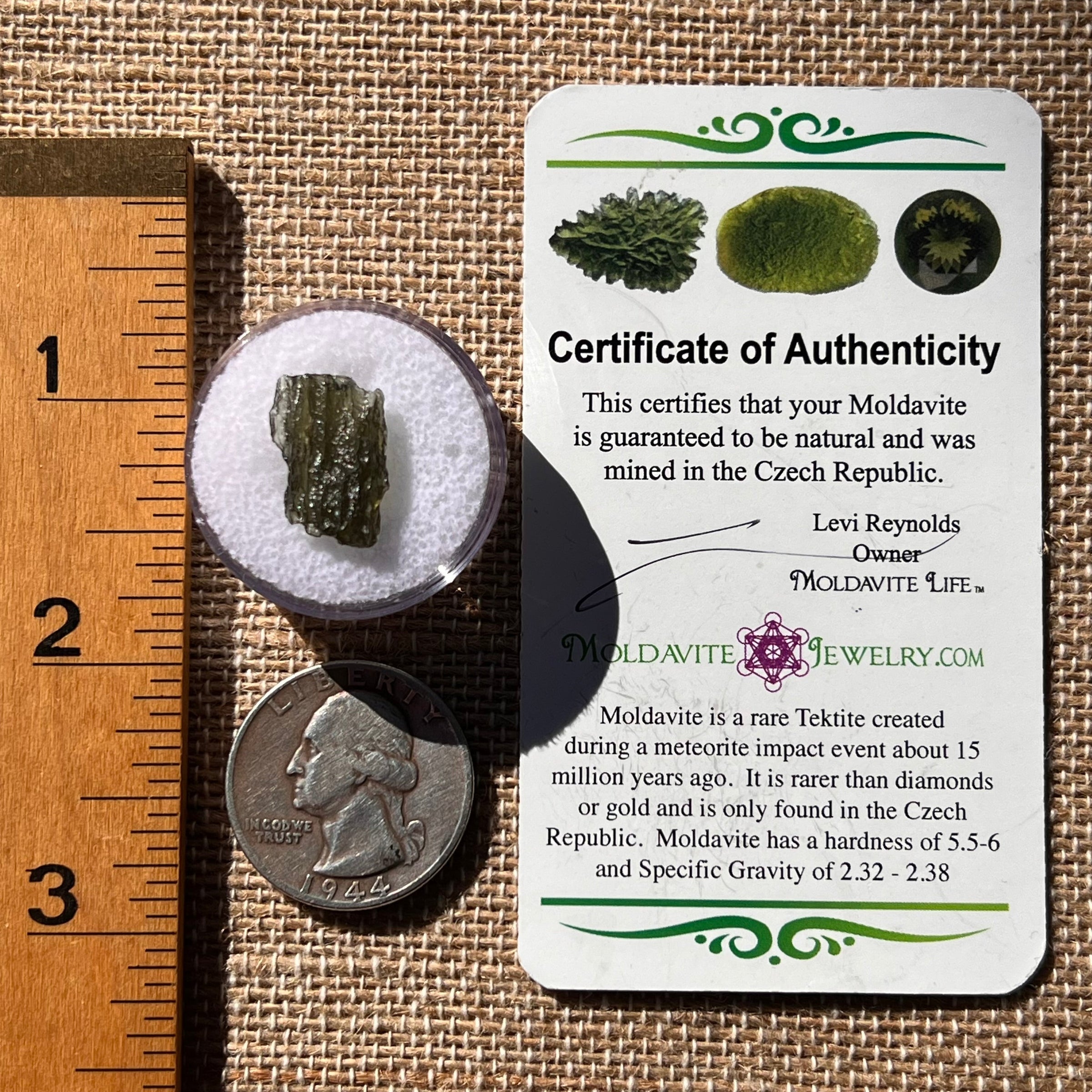 Moldavite 0.7 grams #1879-Moldavite Life