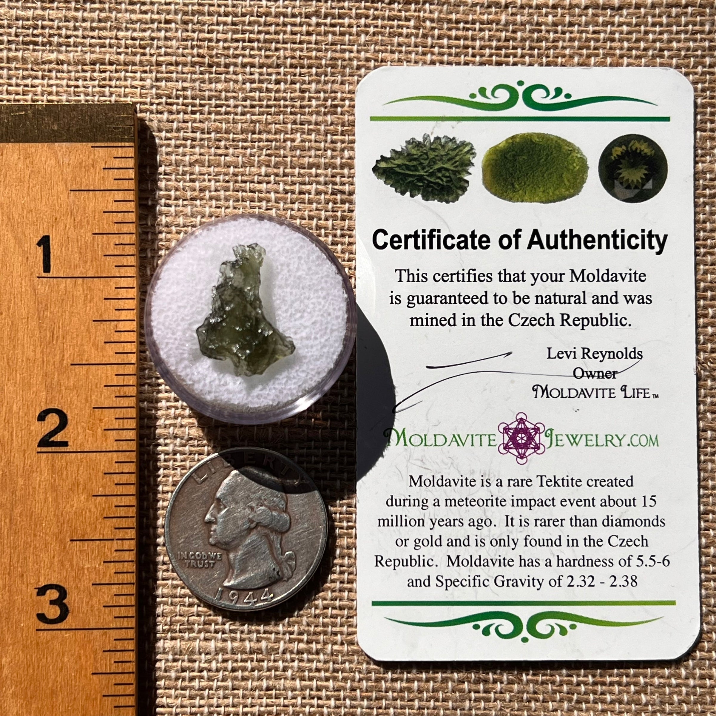 Moldavite 0.7 grams #1880-Moldavite Life