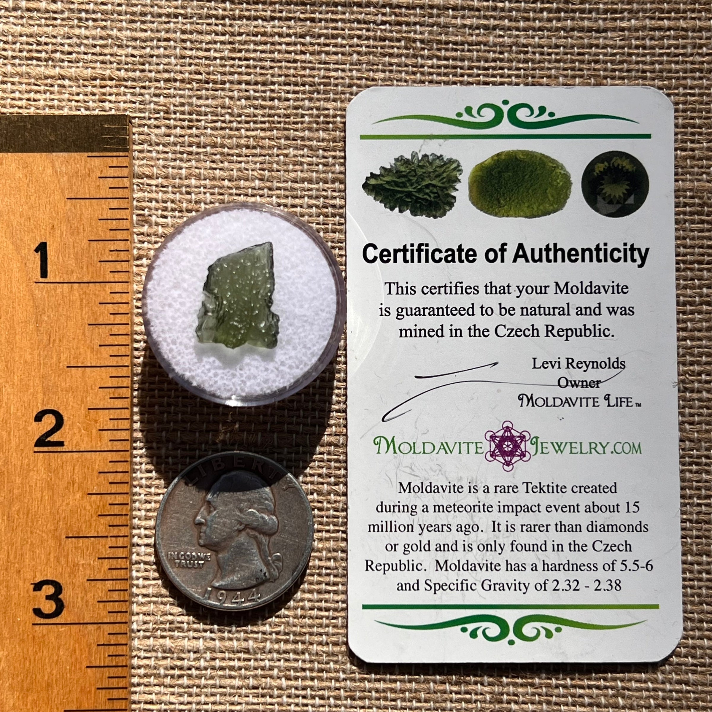 Moldavite 0.7 grams #1888-Moldavite Life