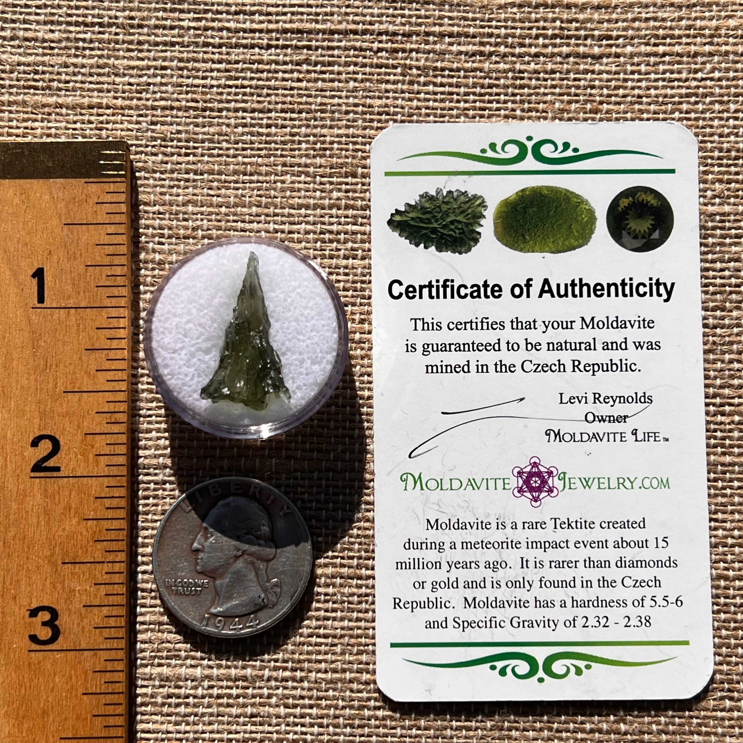 Moldavite 0.7 grams #1905-Moldavite Life