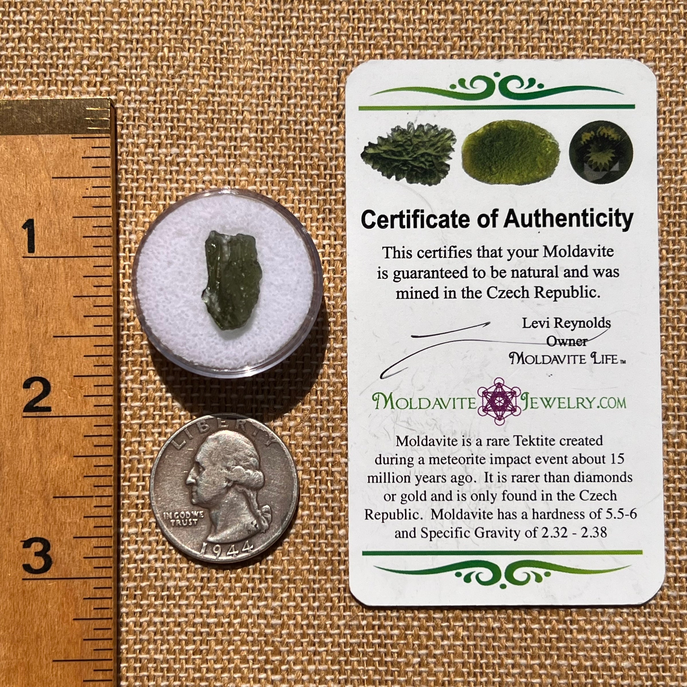 Moldavite 0.7 grams #2065-Moldavite Life