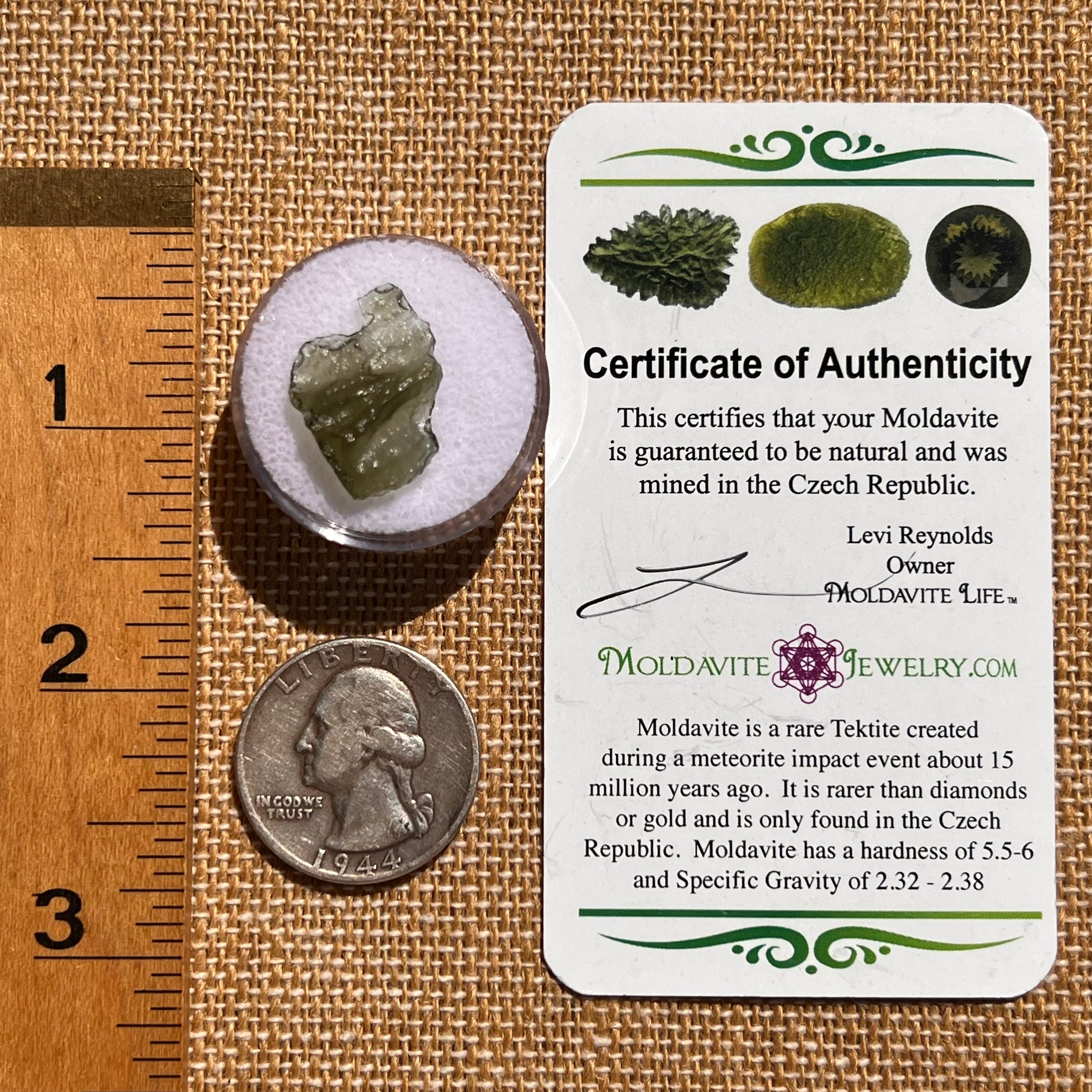 Moldavite 0.7 grams #2103-Moldavite Life