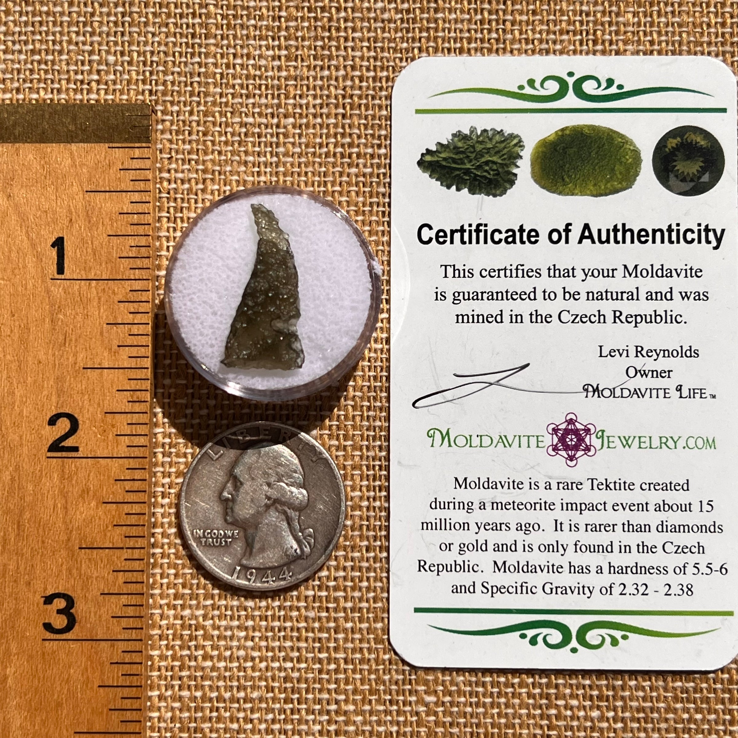 Moldavite 0.7 grams #2106-Moldavite Life