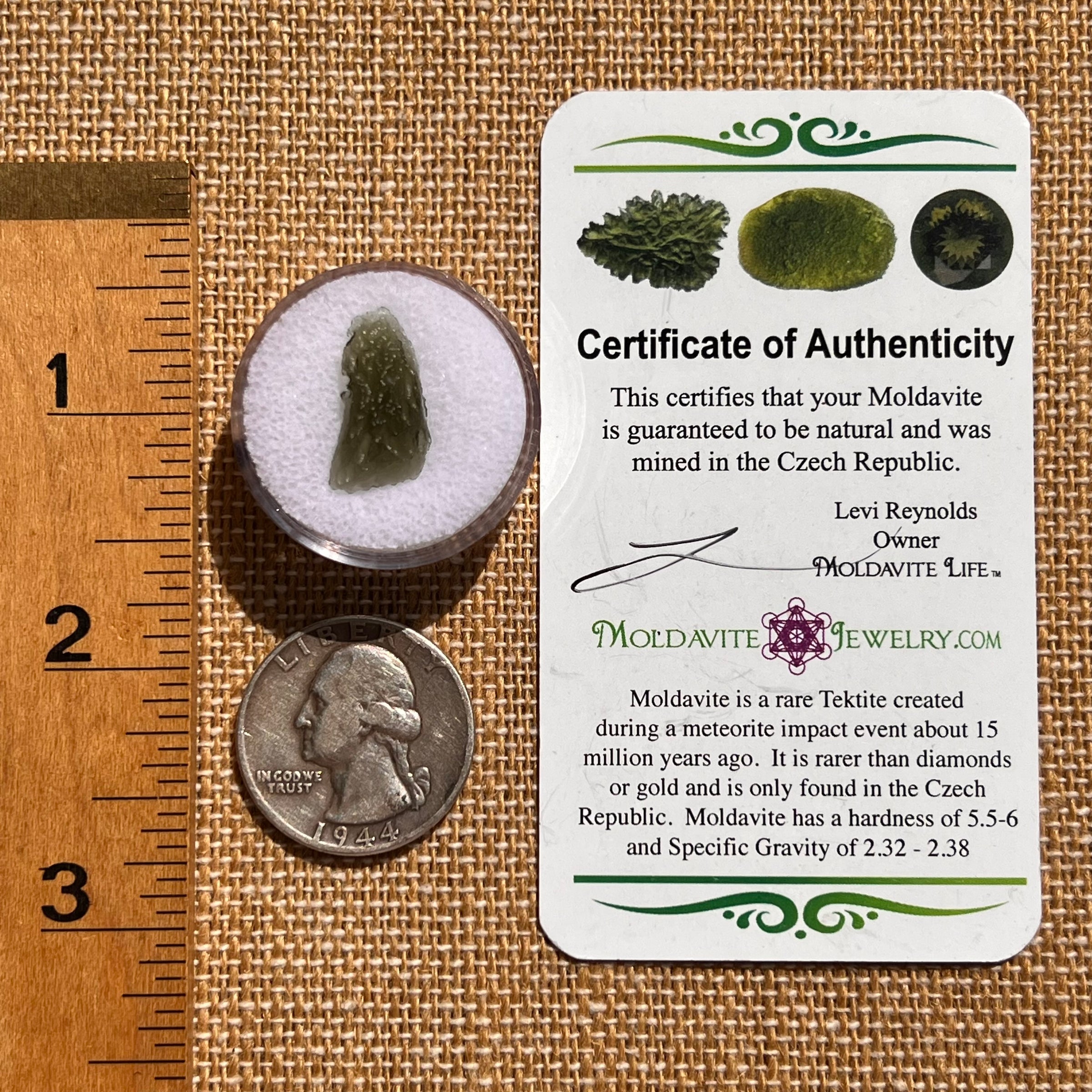 Moldavite 0.7 grams #2110-Moldavite Life
