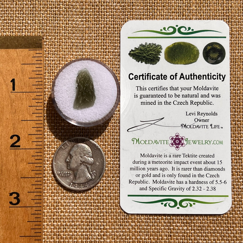 Moldavite 0.7 grams #2110-Moldavite Life
