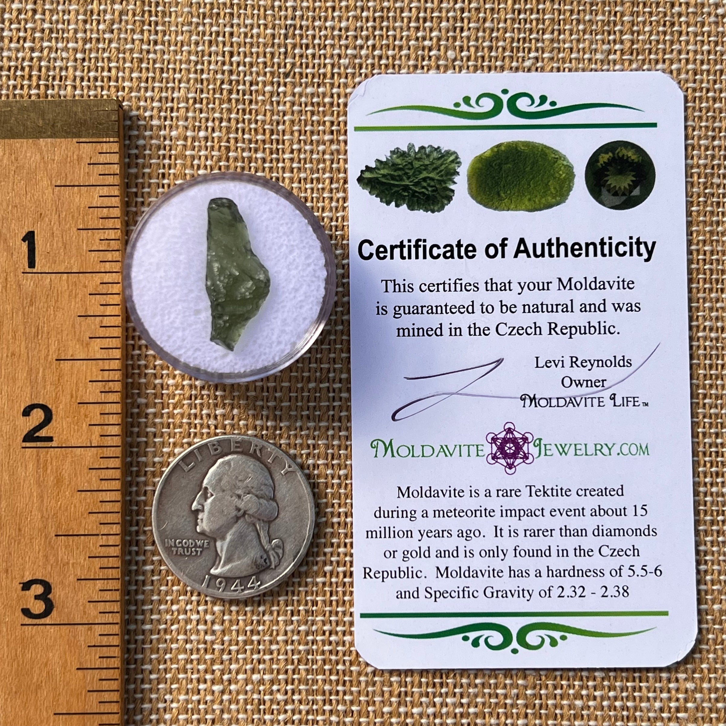 Moldavite 0.7 grams #2227-Moldavite Life