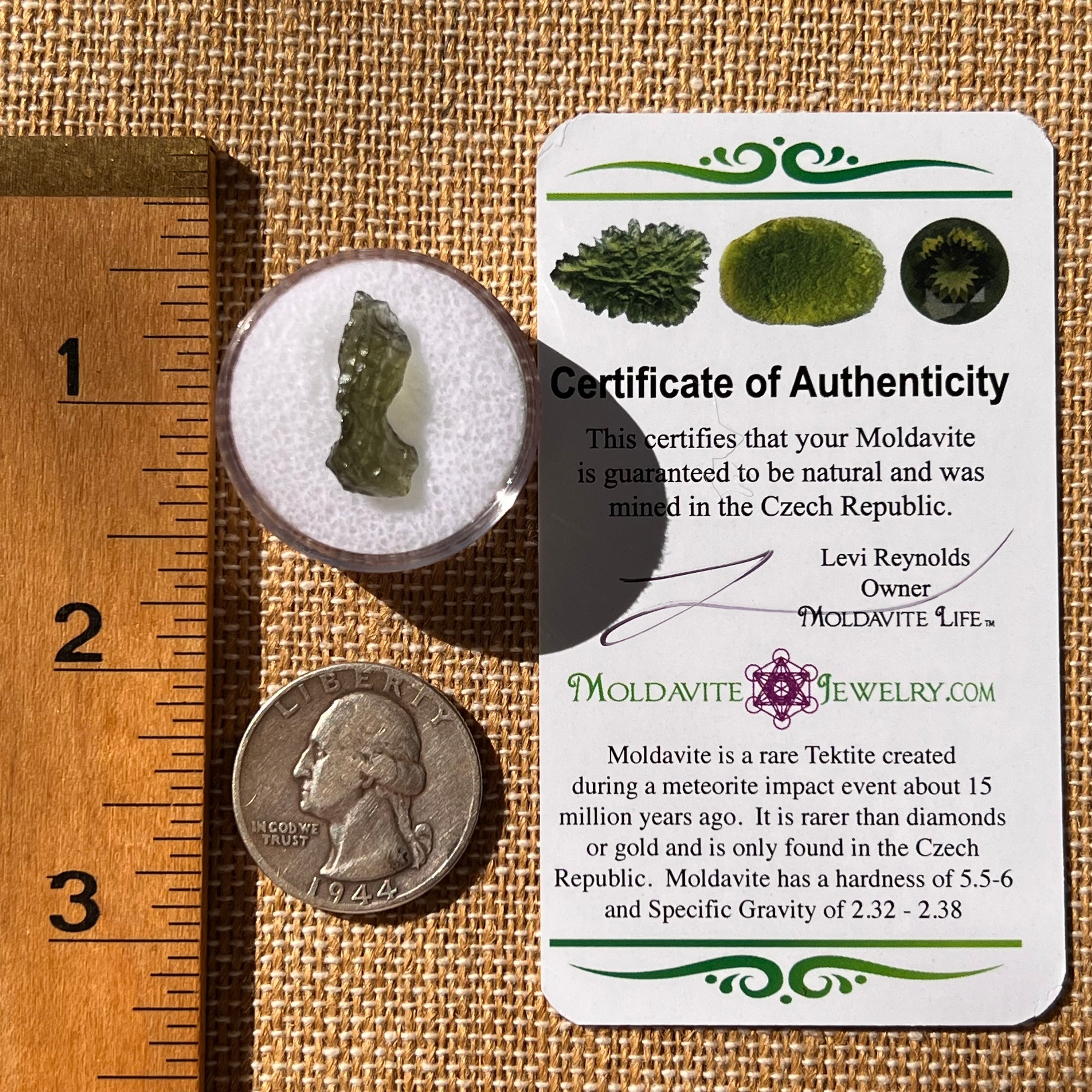 Moldavite 0.7 grams #2230-Moldavite Life