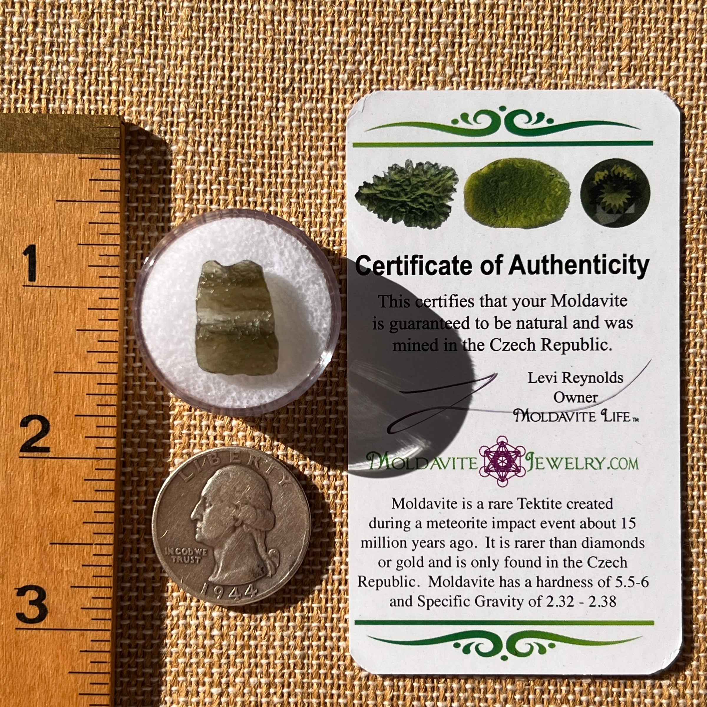 Moldavite 0.7 grams #2269-Moldavite Life
