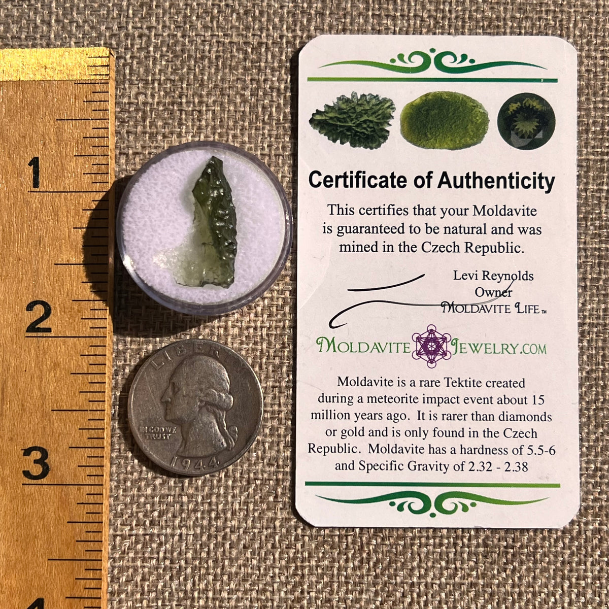 Moldavite 0.7 grams #2328-Moldavite Life