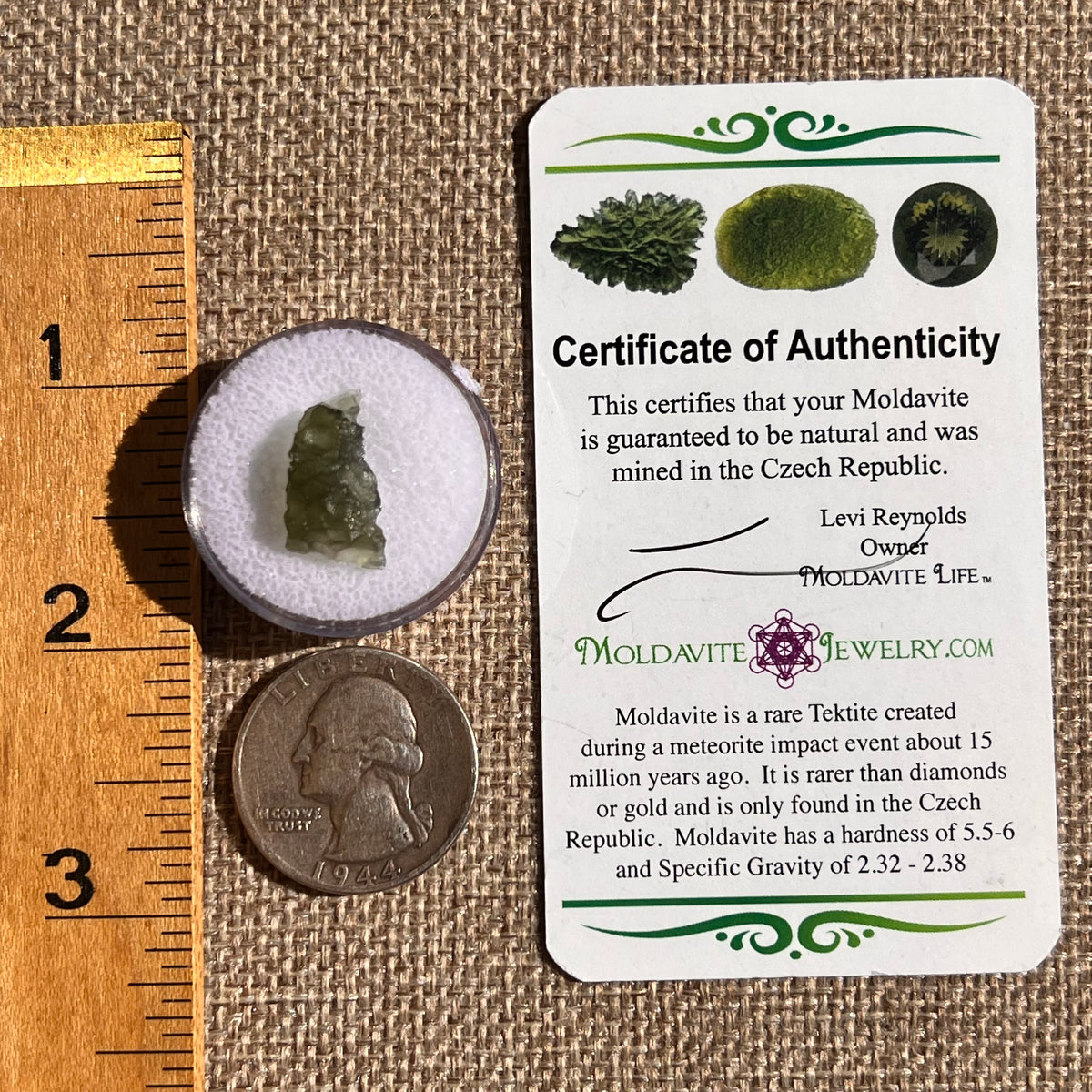 Moldavite 0.7 grams #2344-Moldavite Life
