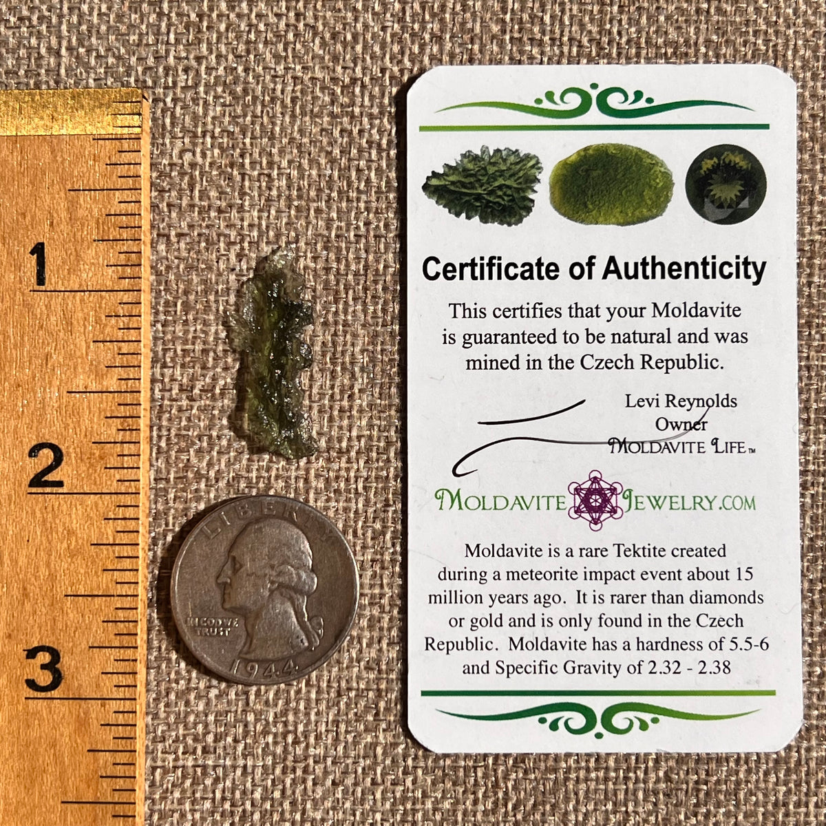 Moldavite 0.7 grams #2353-Moldavite Life