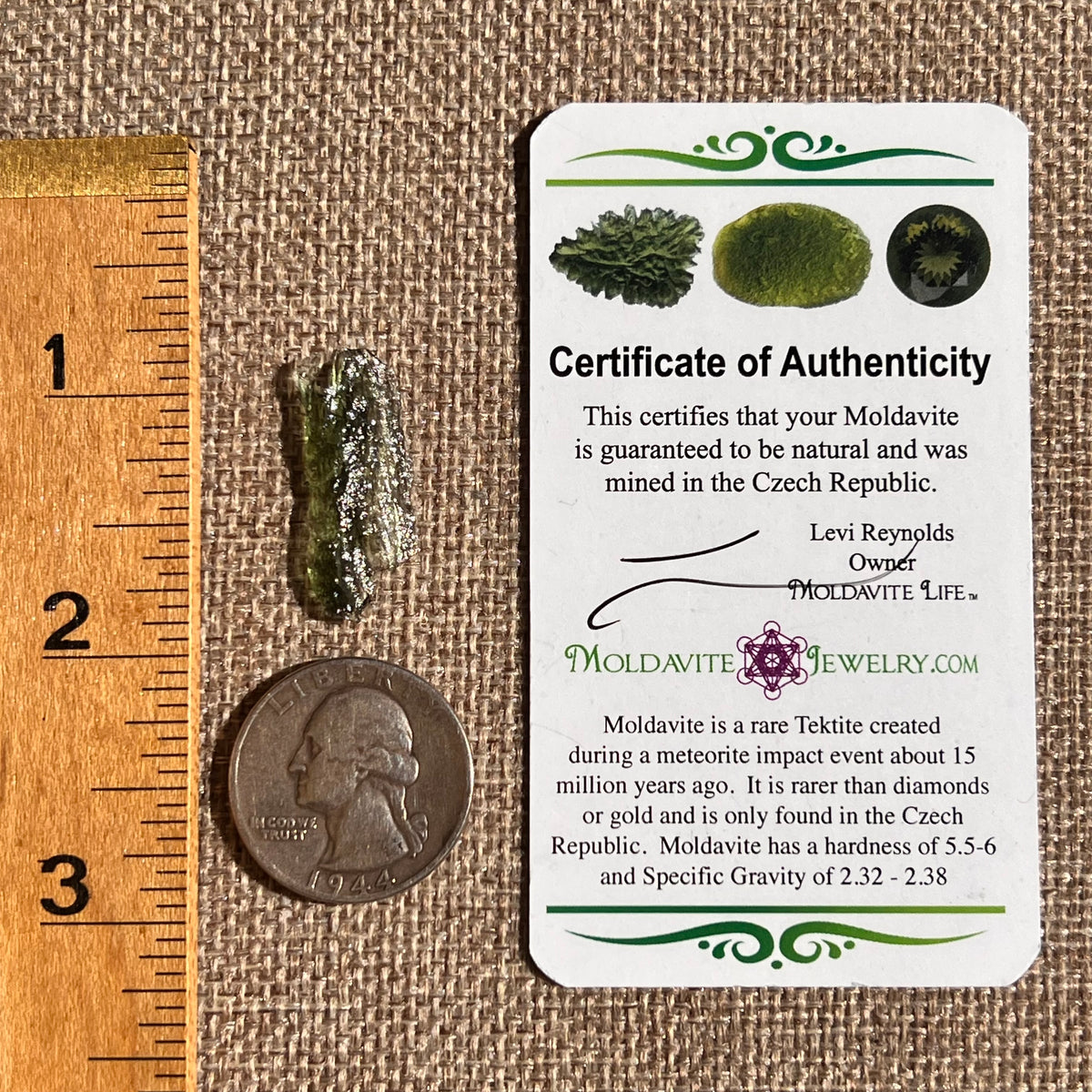 Moldavite 0.8 gram #2355-Moldavite Life