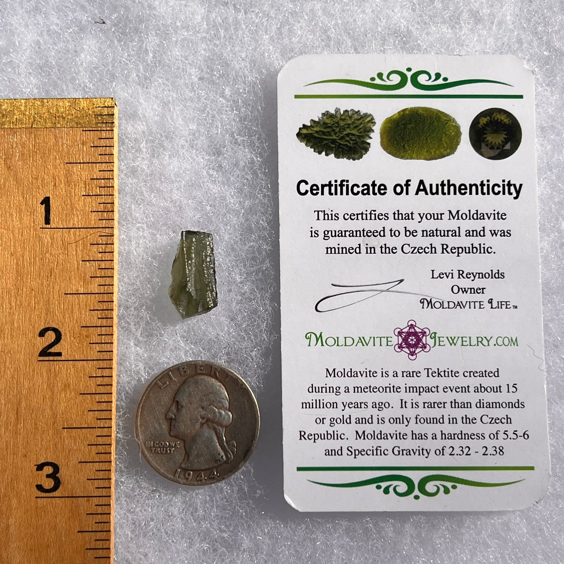 Moldavite 0.8 grams #1779-Moldavite Life