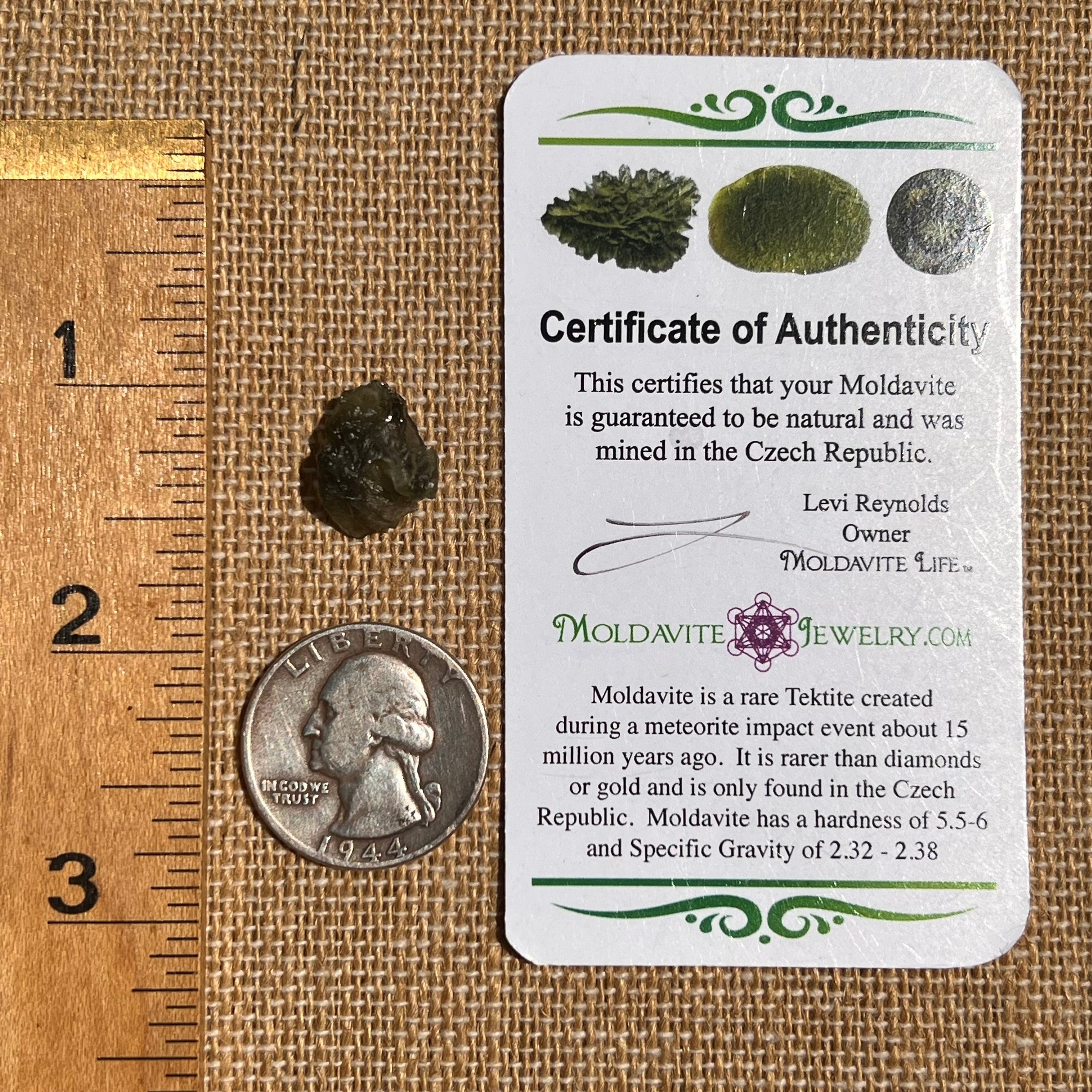 Moldavite 0.8 grams #1815-Moldavite Life