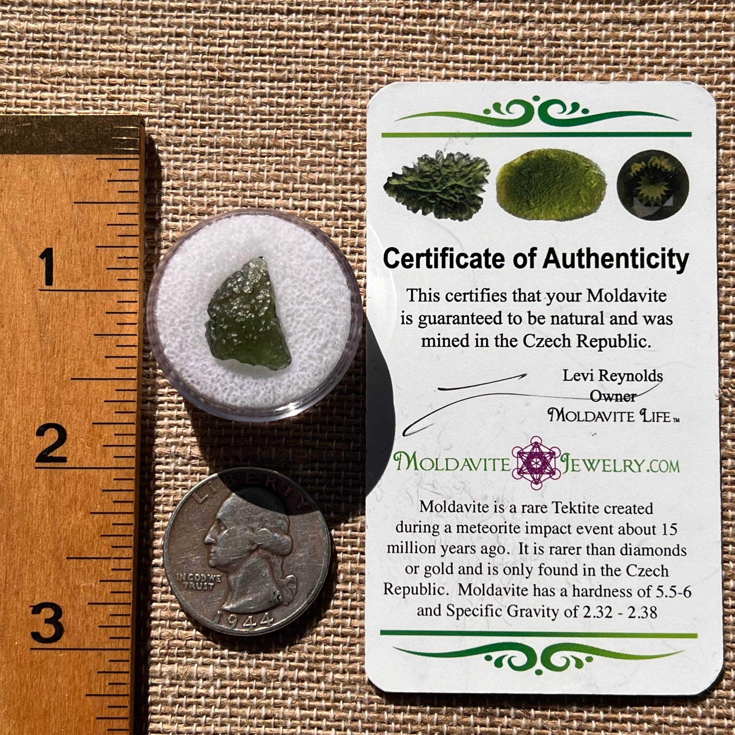 Moldavite 0.8 grams #1883-Moldavite Life