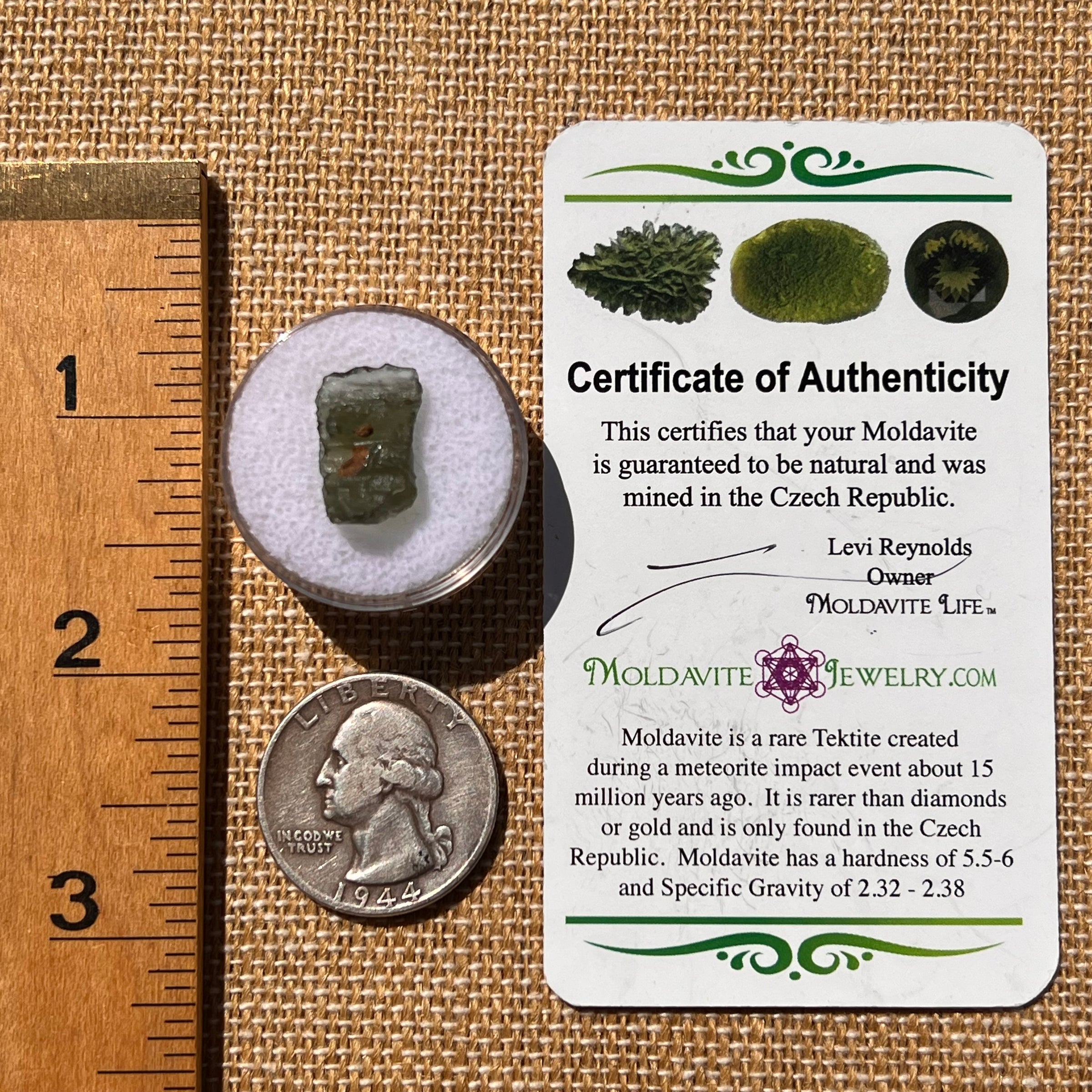 Moldavite 0.8 grams #2000-Moldavite Life