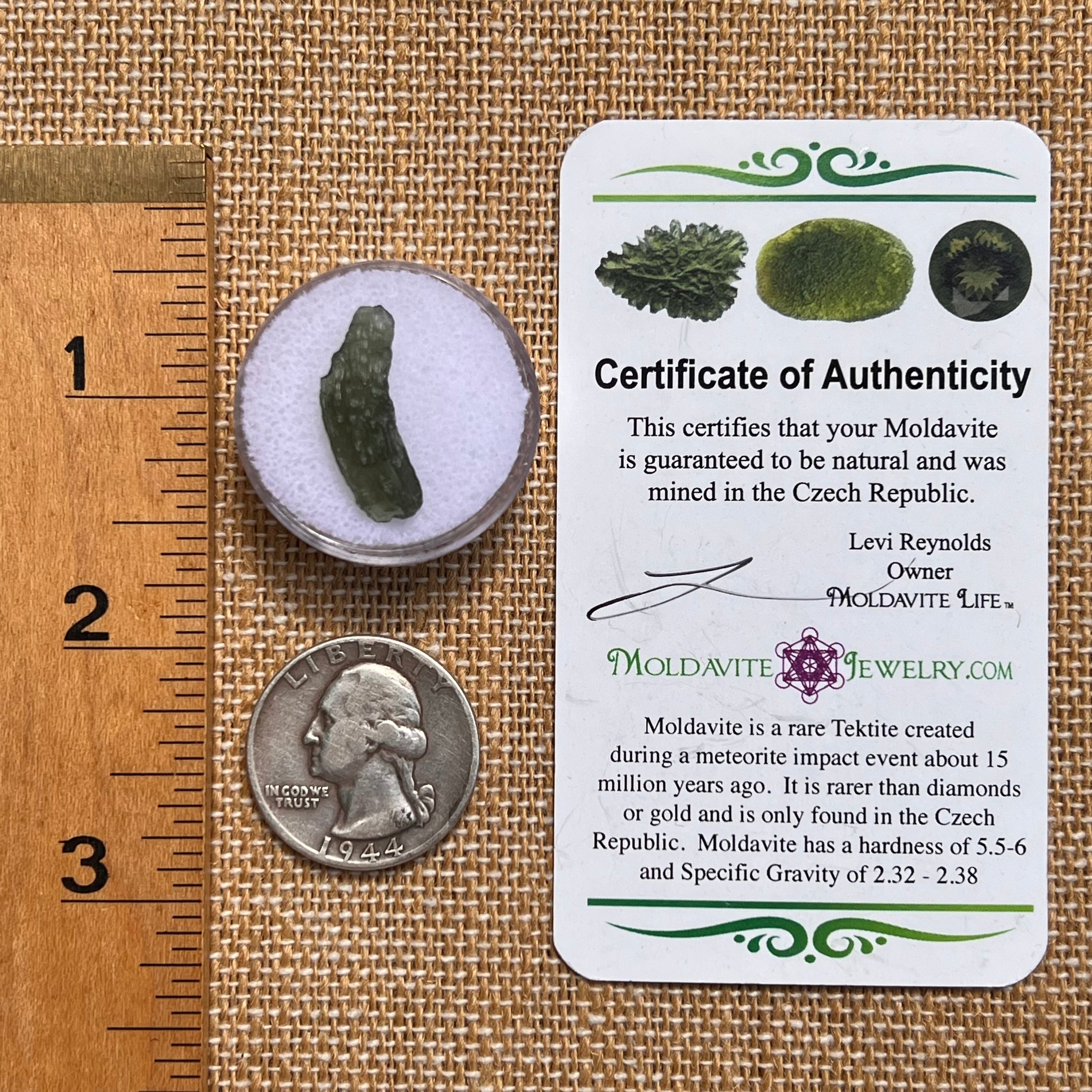 Moldavite 0.8 grams #2081-Moldavite Life