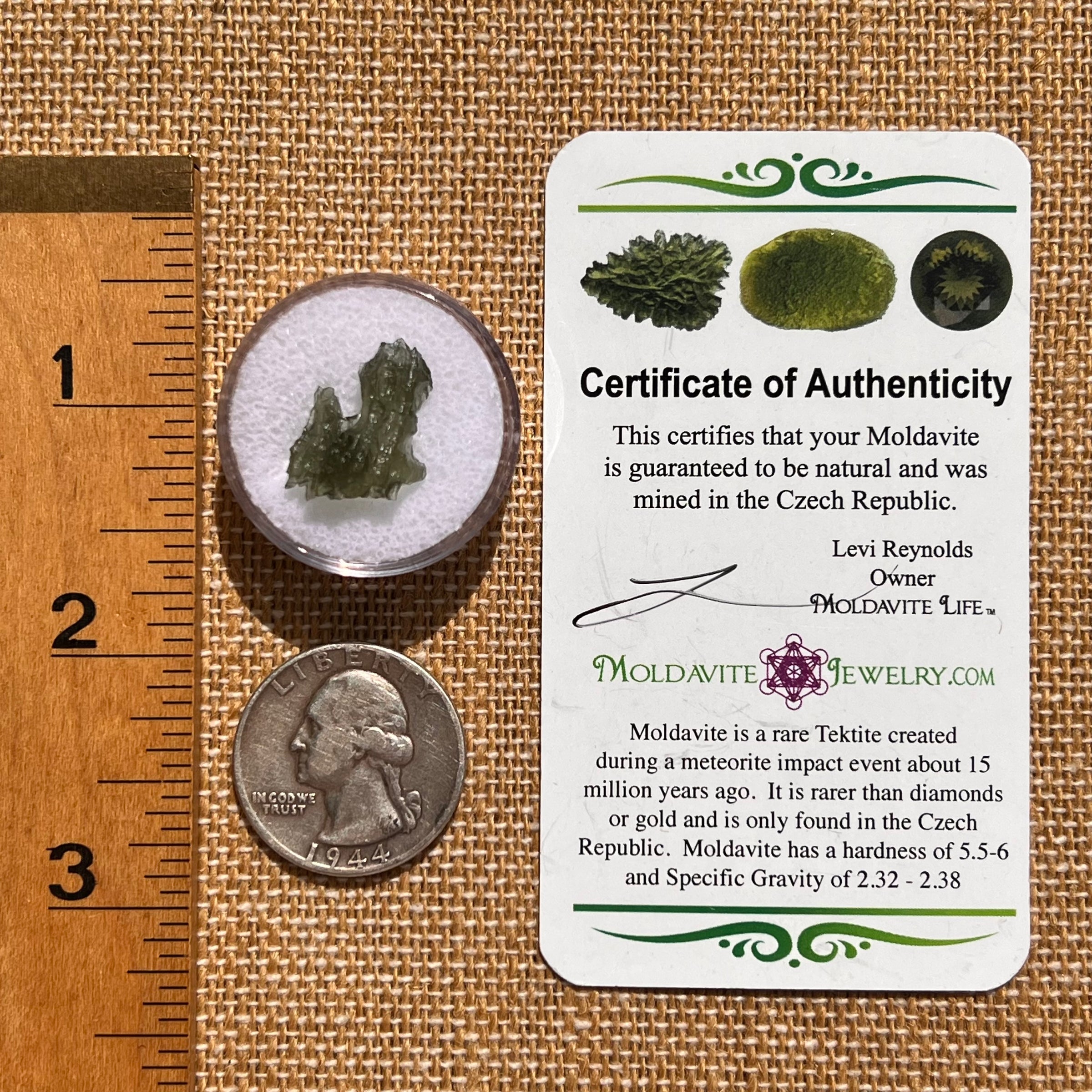 Moldavite 0.8 grams #2082-Moldavite Life