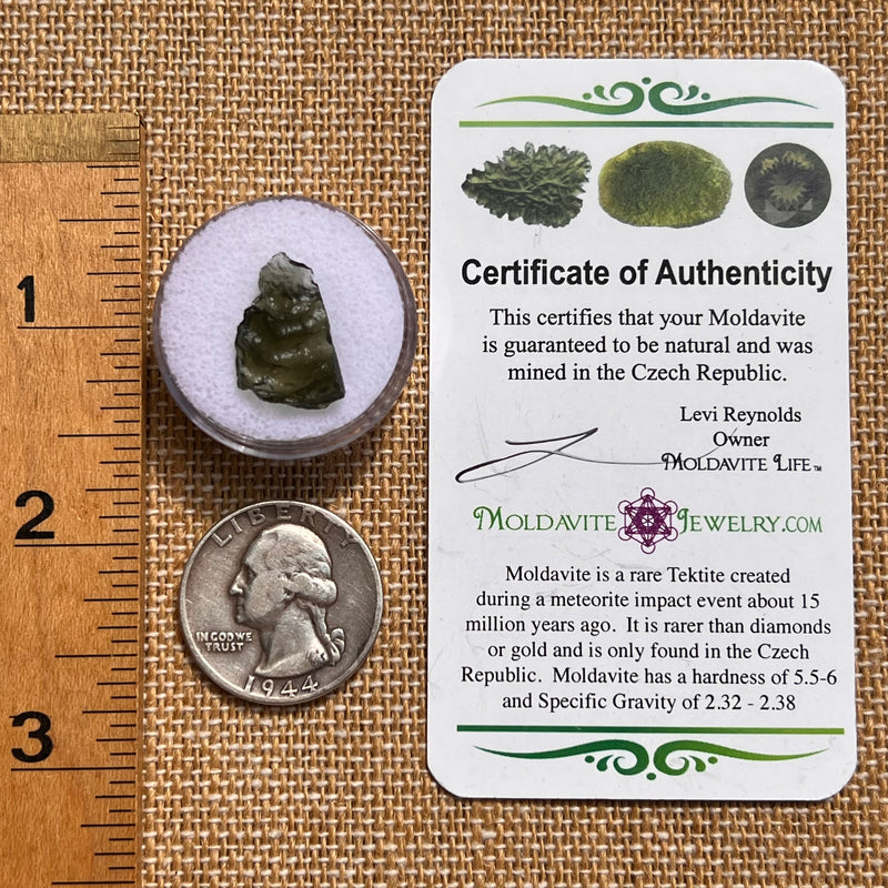Moldavite 0.8 grams #2098-Moldavite Life