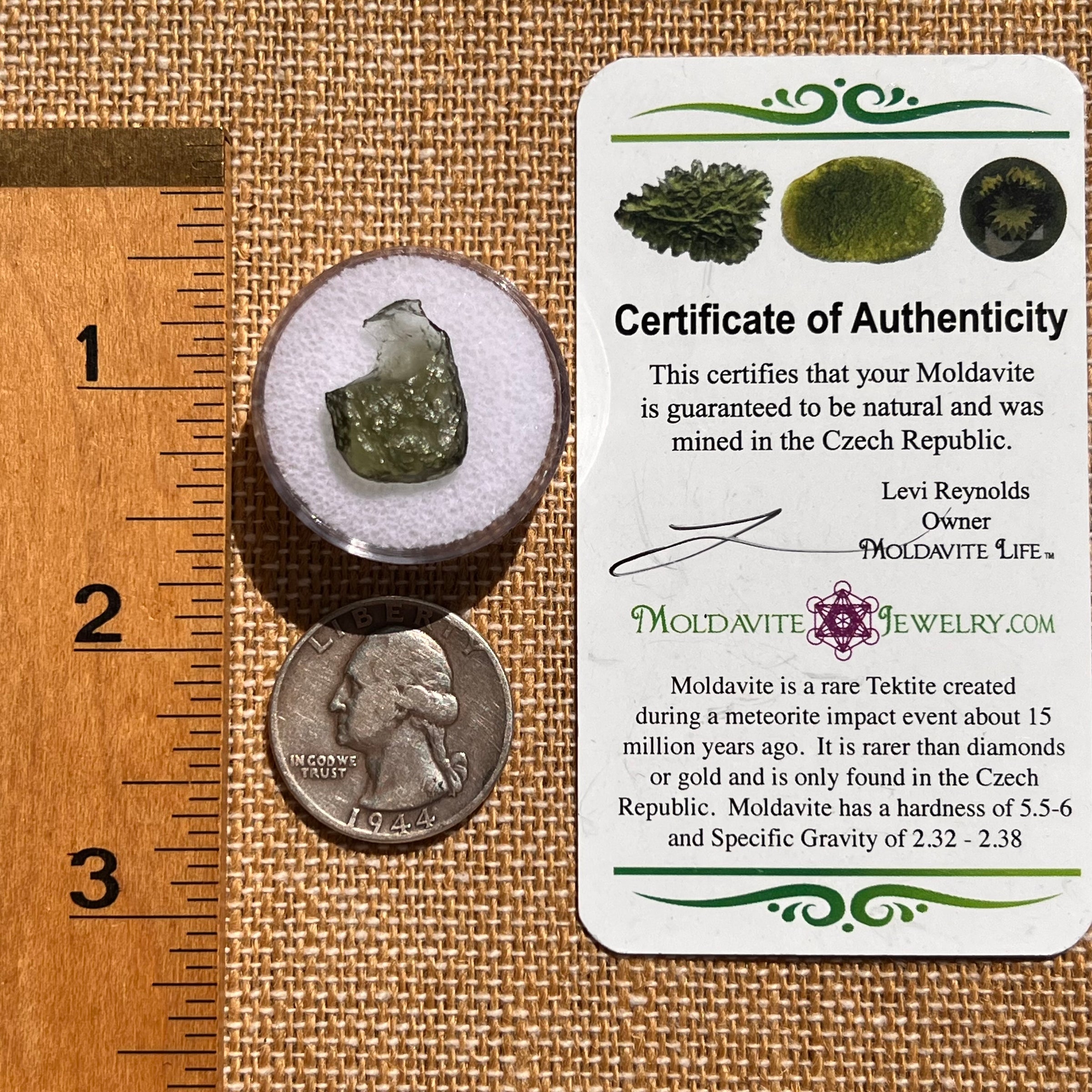 Moldavite 0.8 grams #2102-Moldavite Life