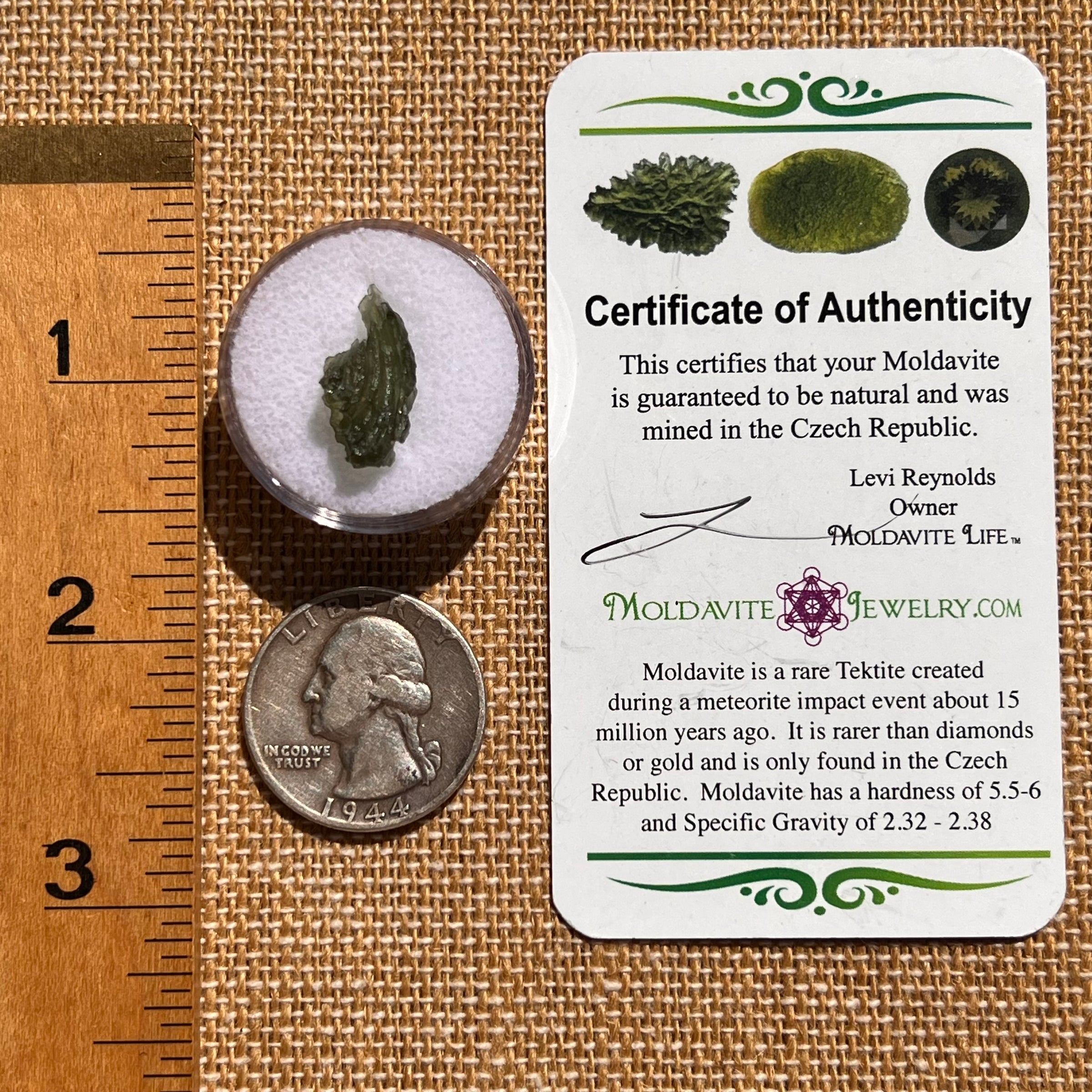 Moldavite 0.8 grams #2104-Moldavite Life