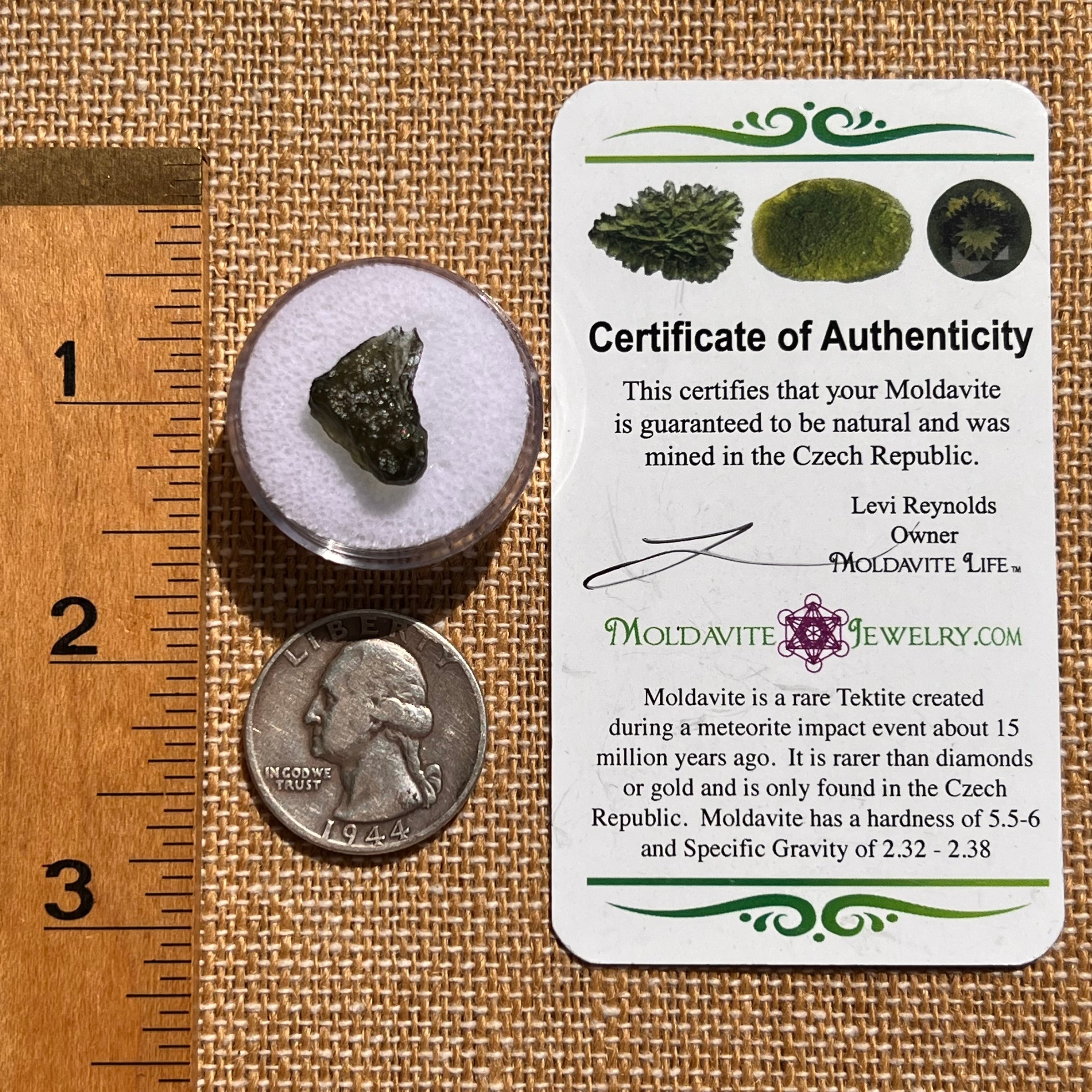 Moldavite 0.8 grams #2105-Moldavite Life