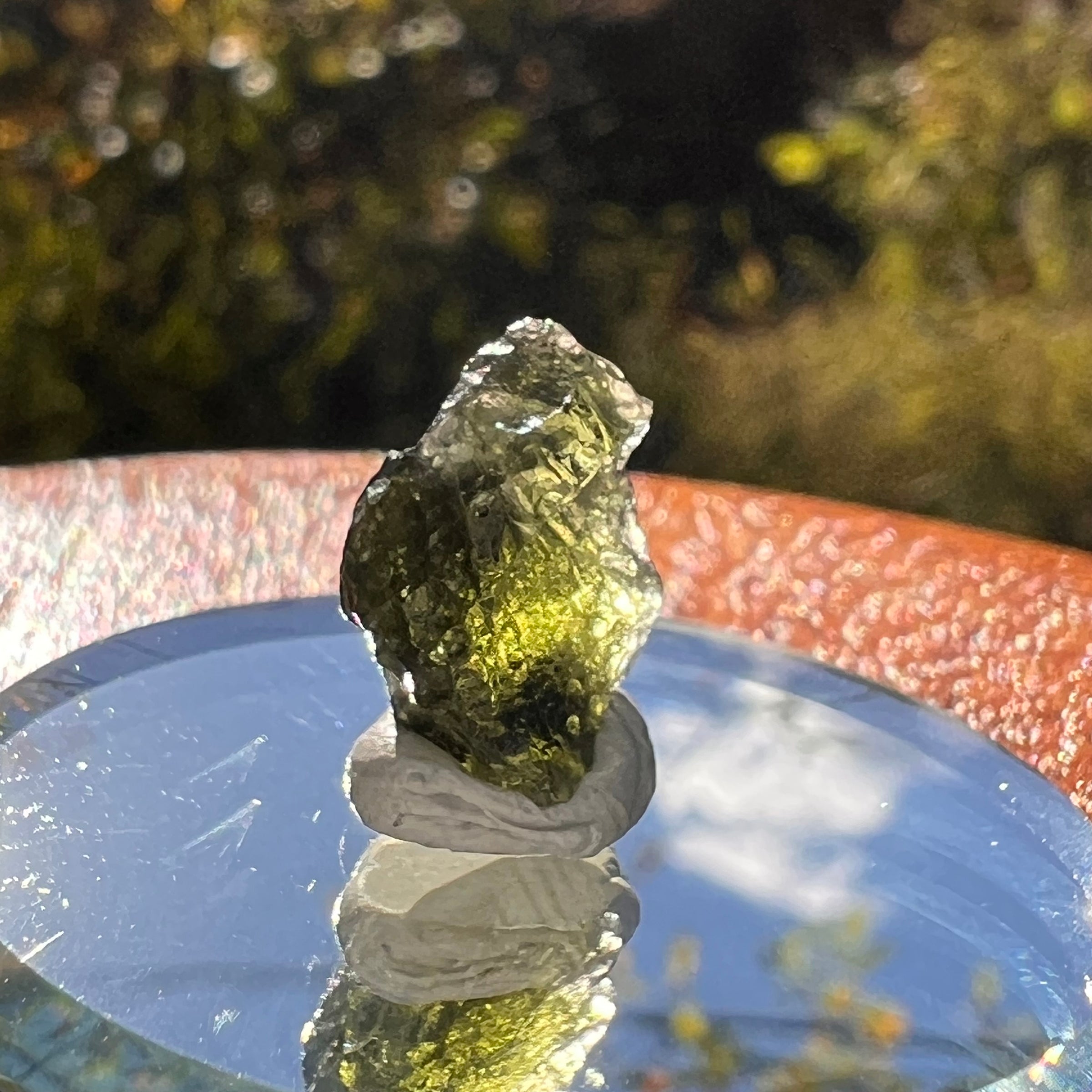 Moldavite 0.8 grams Natural Hole #2302-Moldavite Life