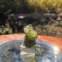 Moldavite 0.8 grams Natural Hole #2302-Moldavite Life